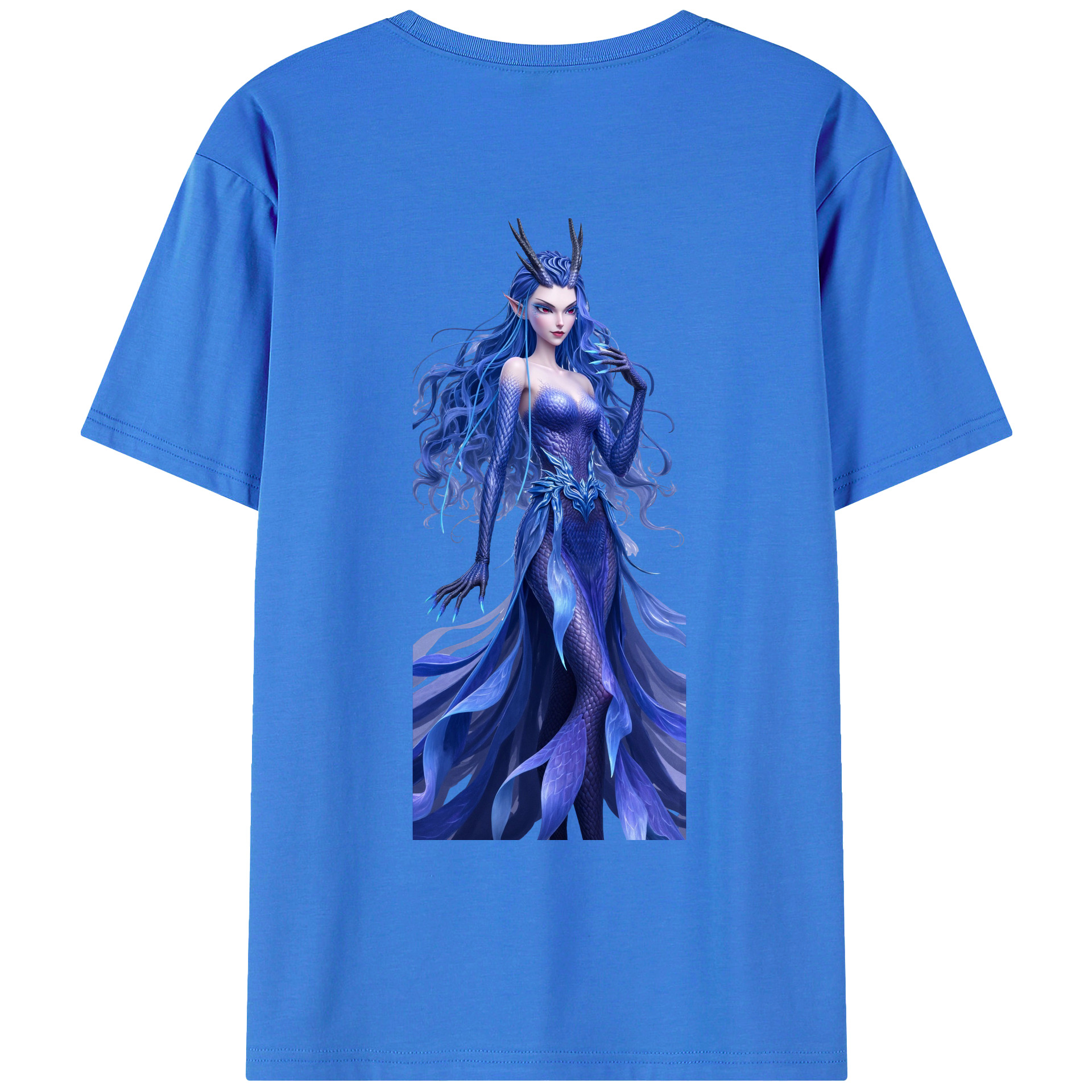 （画像用） Ne Zha 2 ナタ 魔童の大暴れ 綿100％ メンズ半袖Tシャツ（バックプリント） 通気性