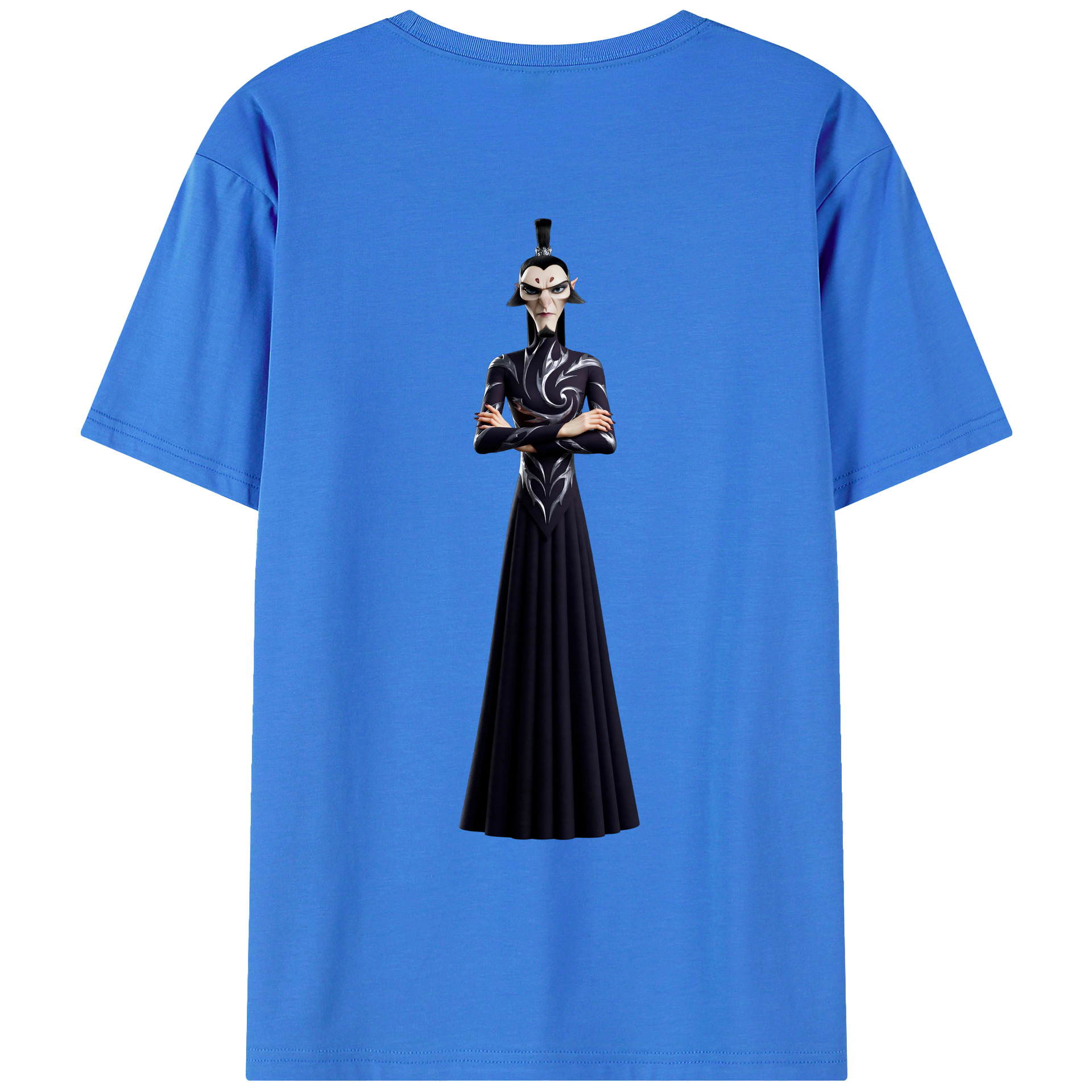 （画像用） Ne Zha 2 ナタ 魔童の大暴れ 綿100％ メンズ半袖Tシャツ（バックプリント） 通気性