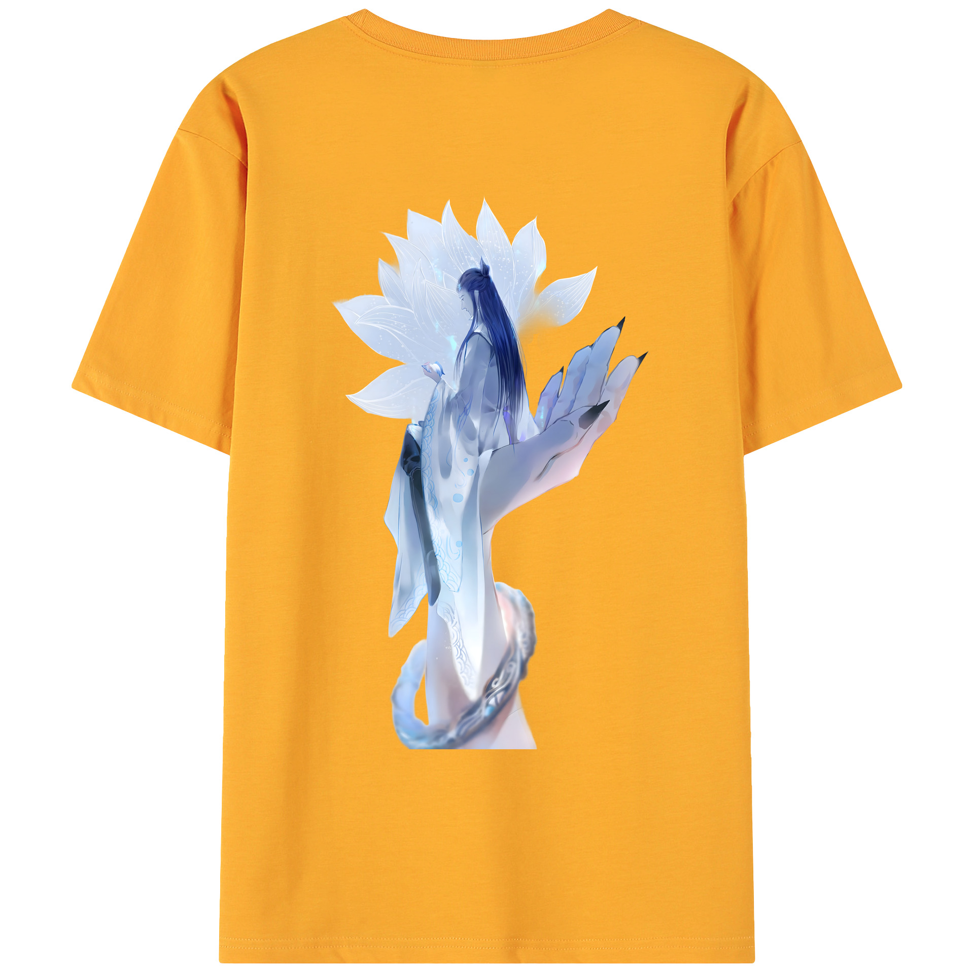 （画像用） Ne Zha 2 ナタ 魔童の大暴れ 綿100％ メンズ半袖Tシャツ（バックプリント） 通気性