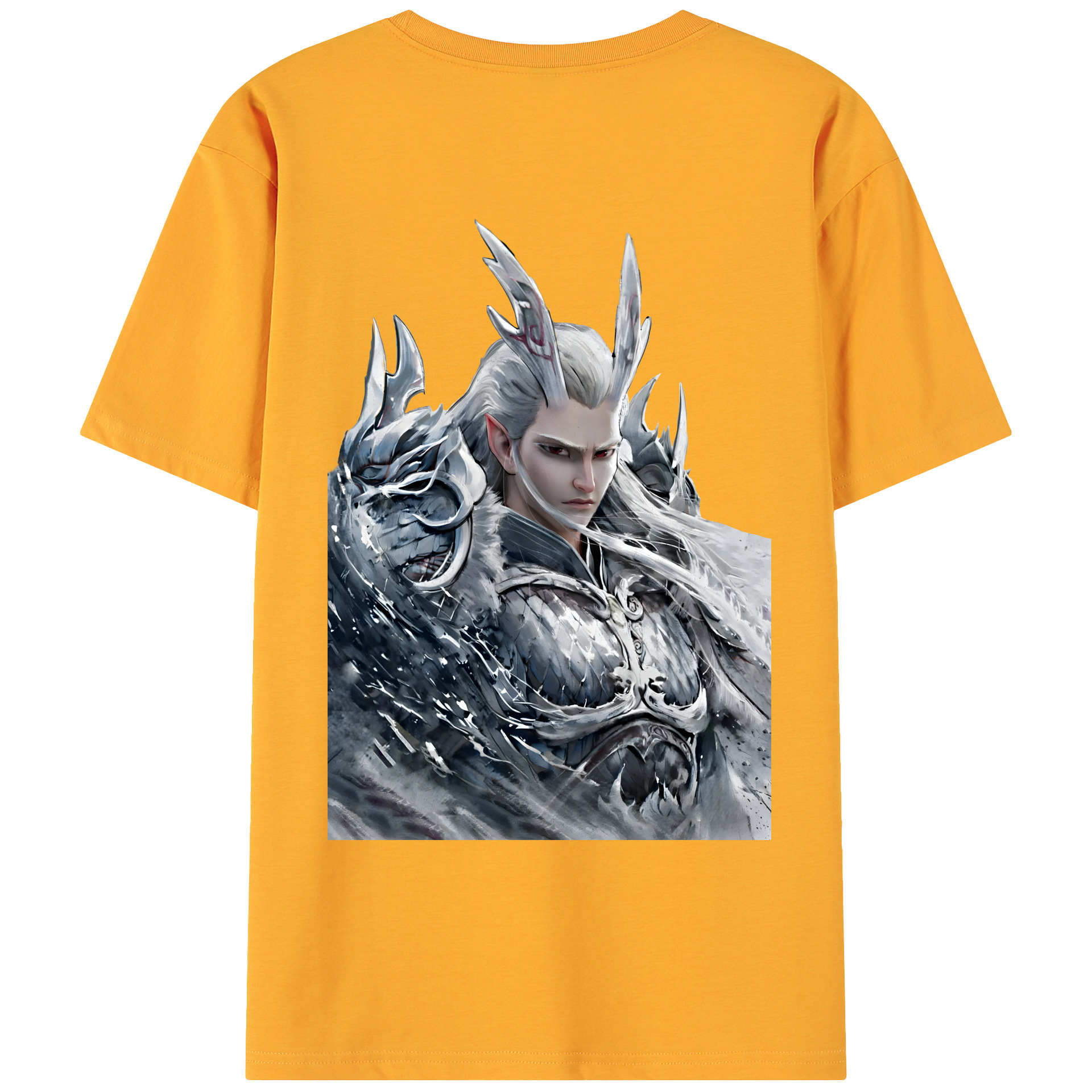 （画像用） Ne Zha 2 ナタ 魔童の大暴れ 綿100％ メンズ半袖Tシャツ（バックプリント） 通気性