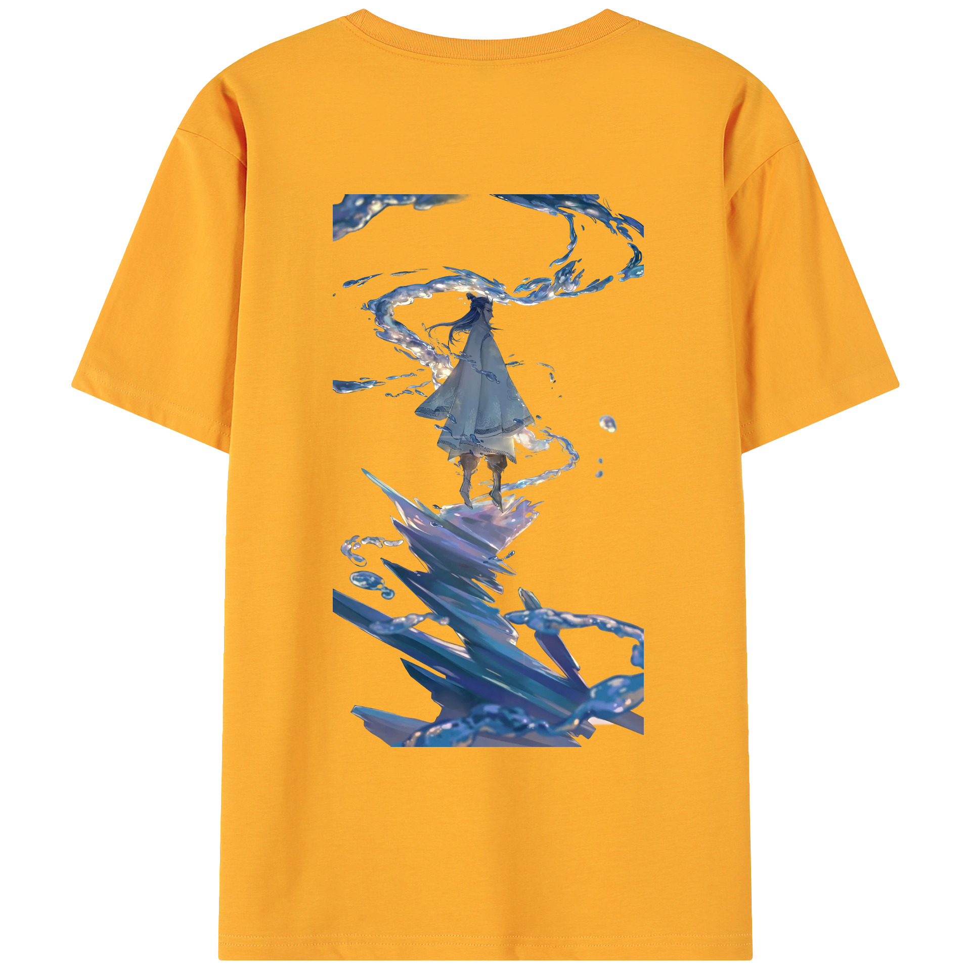 （画像用） Ne Zha 2 ナタ 魔童の大暴れ 綿100％ メンズ半袖Tシャツ（バックプリント） 通気性