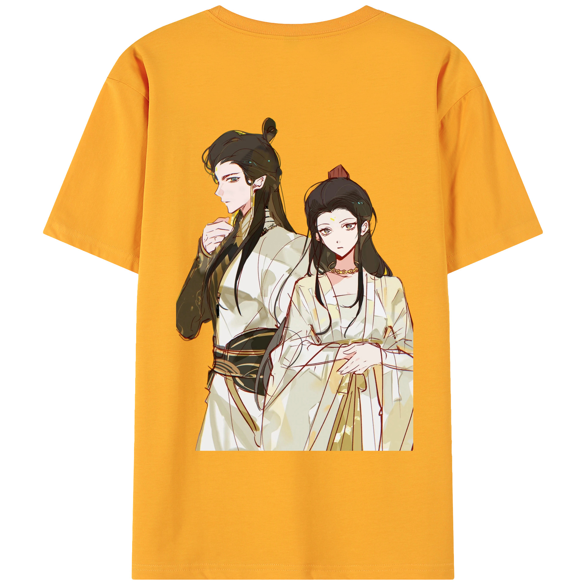 （画像用） Ne Zha 2 ナタ 魔童の大暴れ 綿100％ メンズ半袖Tシャツ（バックプリント） 通気性
