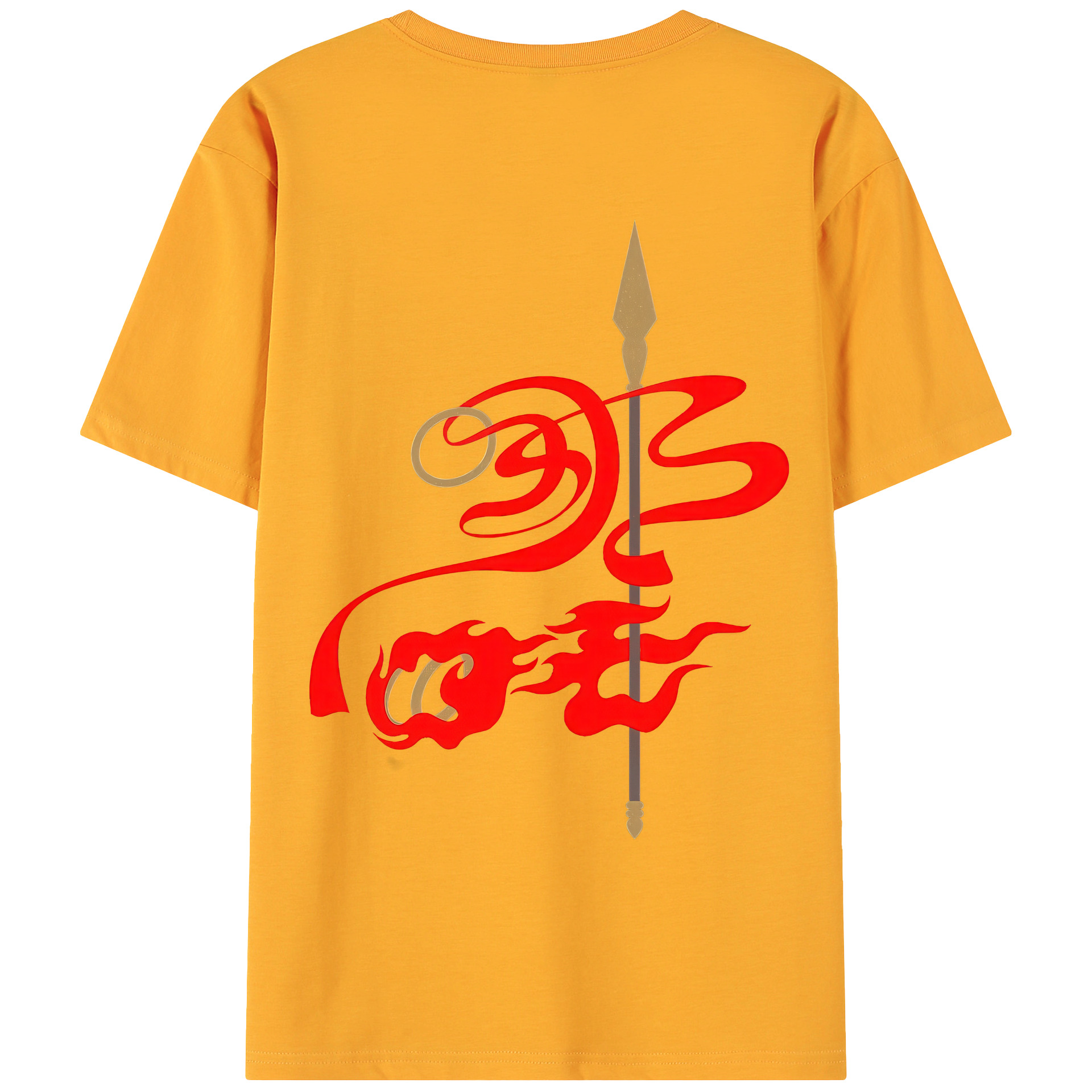 （画像用） Ne Zha 2 ナタ 魔童の大暴れ 綿100％ メンズ半袖Tシャツ（バックプリント） 通気性