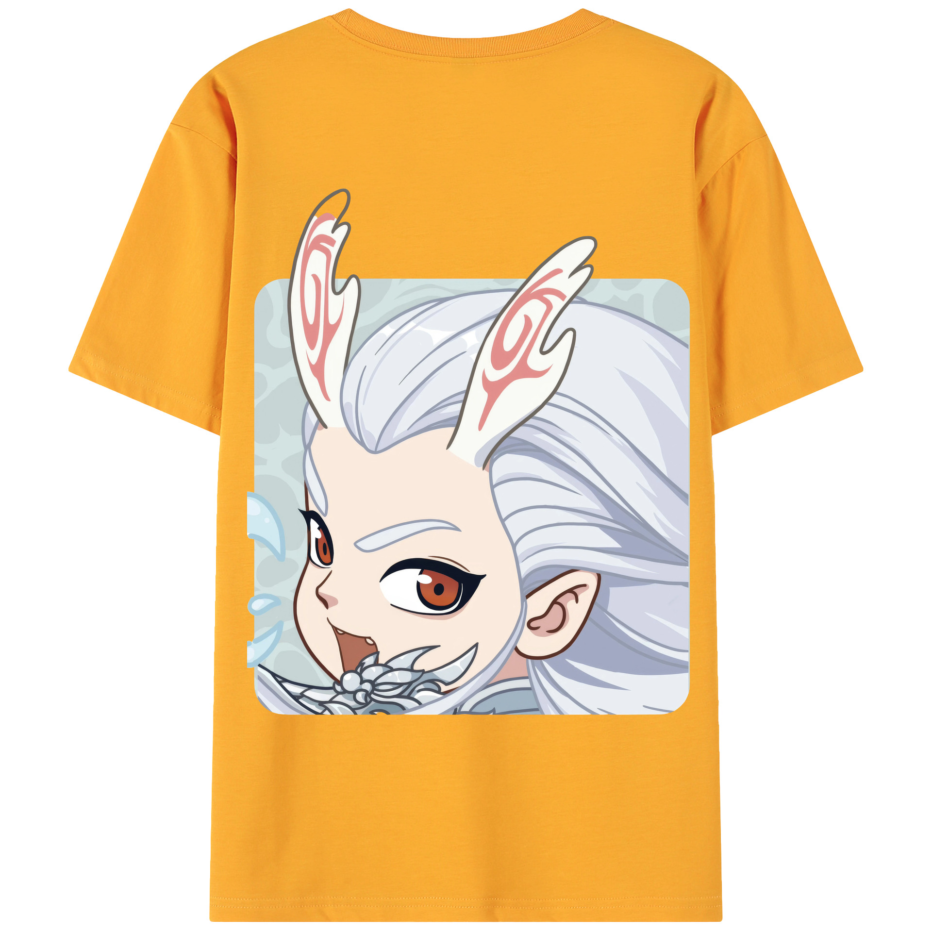 （画像用） Ne Zha 2 ナタ 魔童の大暴れ 綿100％ メンズ半袖Tシャツ（バックプリント） 通気性