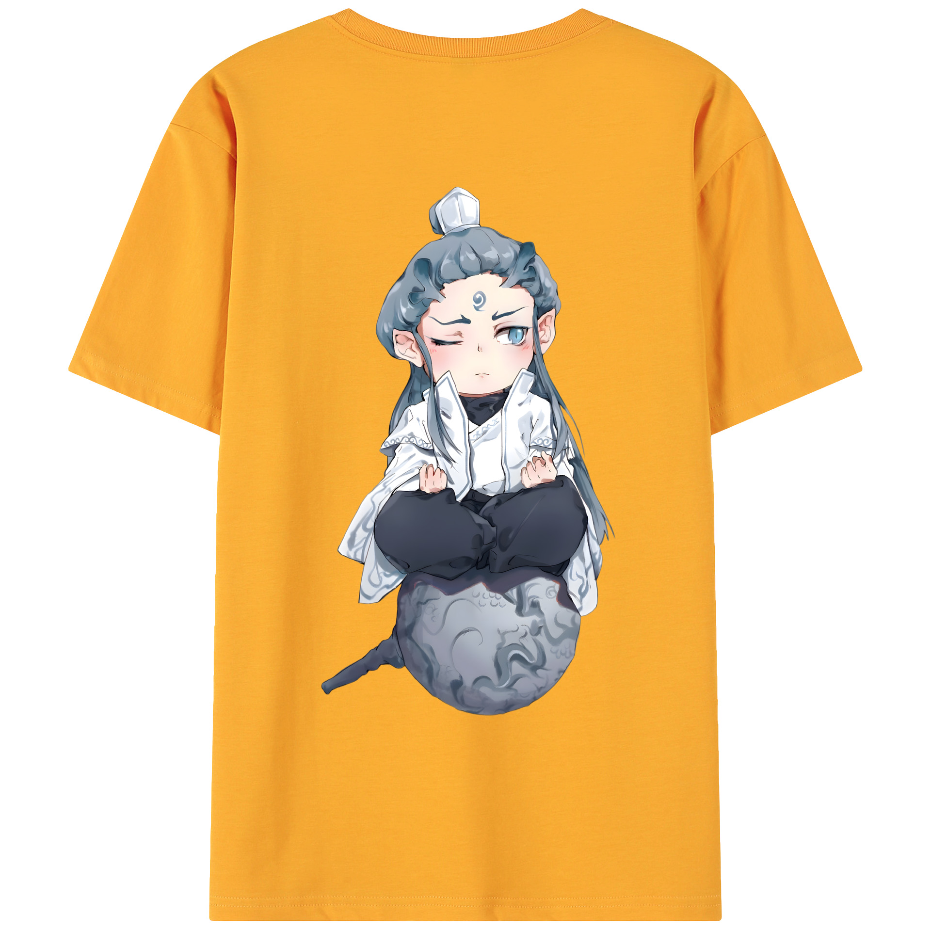 （画像用） Ne Zha 2 ナタ 魔童の大暴れ 綿100％ メンズ半袖Tシャツ（バックプリント） 通気性
