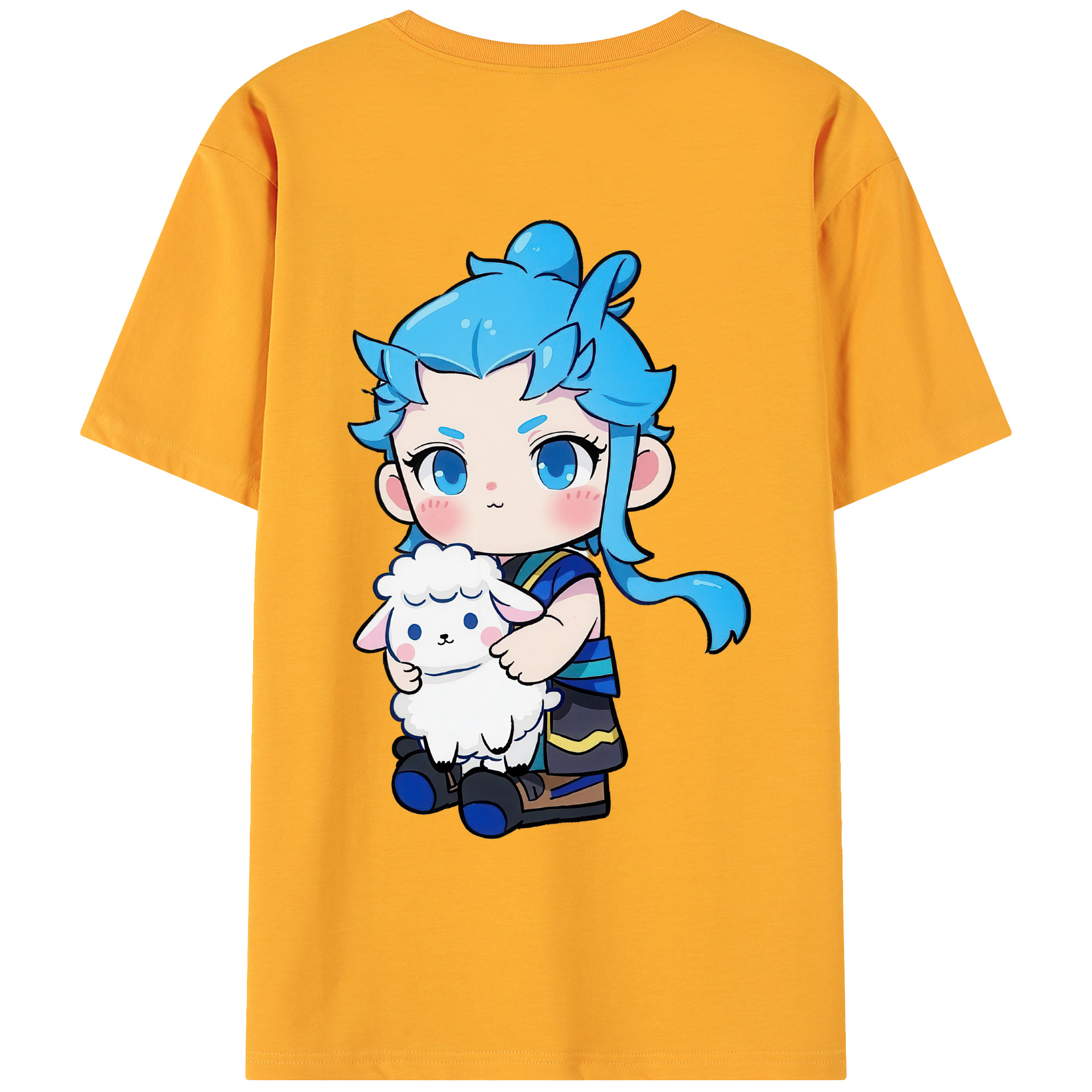 （画像用） Ne Zha 2 ナタ 魔童の大暴れ 綿100％ メンズ半袖Tシャツ（バックプリント） 通気性