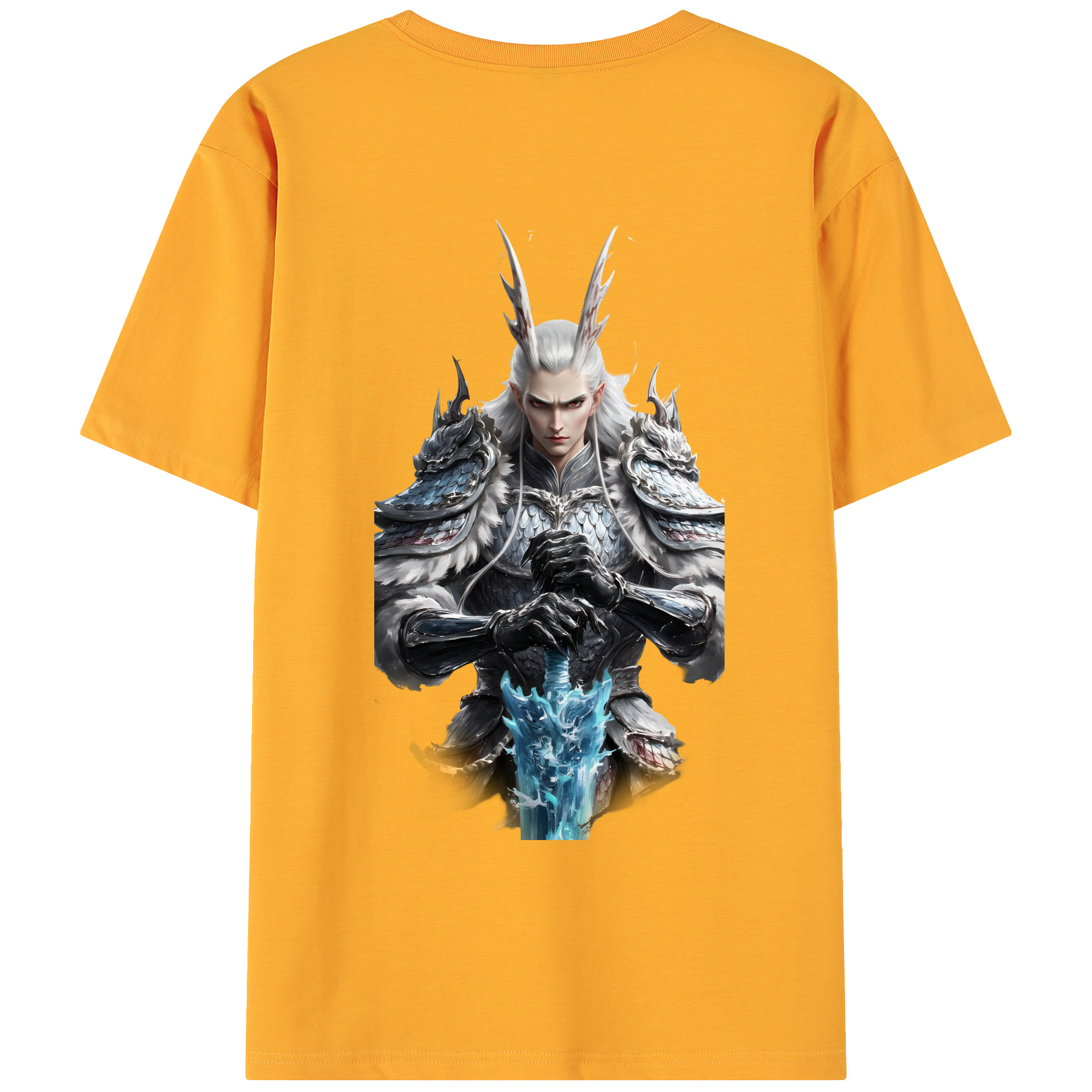 （画像用） Ne Zha 2 ナタ 魔童の大暴れ 綿100％ メンズ半袖Tシャツ（バックプリント） 通気性