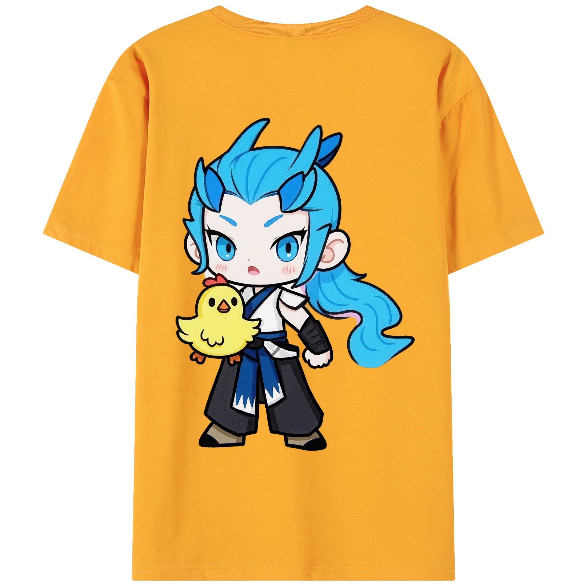 （画像用） Ne Zha 2 ナタ 魔童の大暴れ 綿100％ メンズ半袖Tシャツ（バックプリント） 通気性