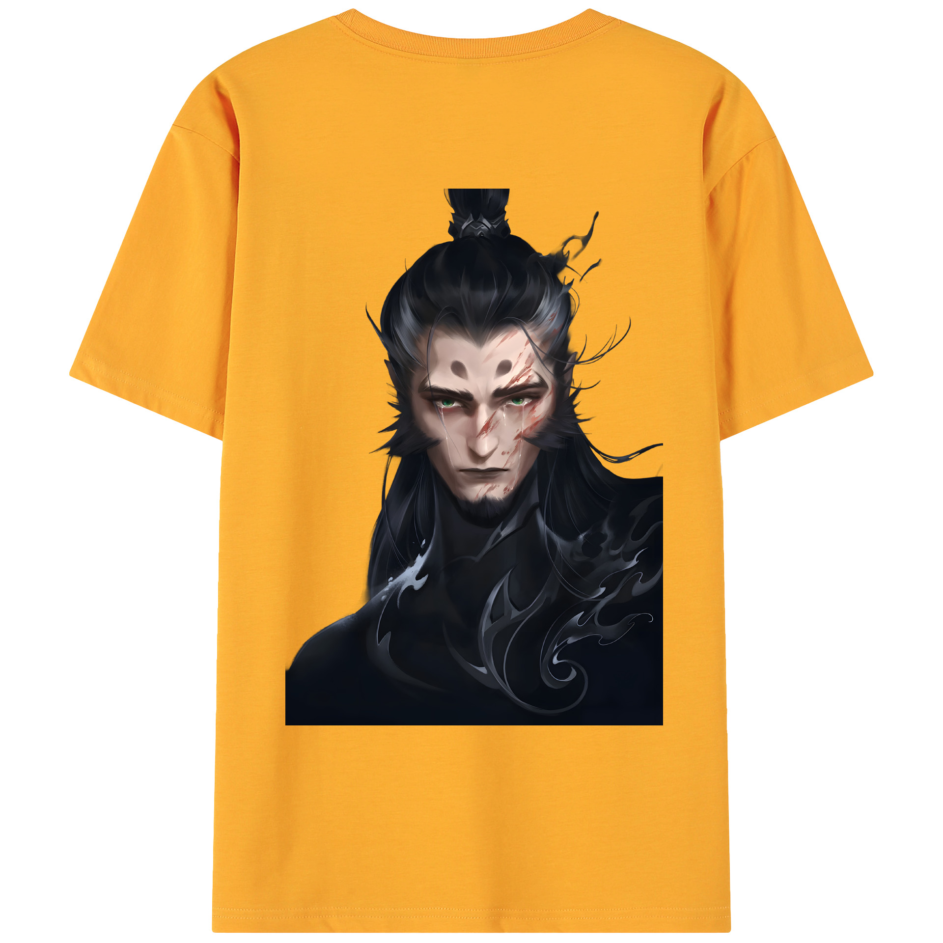 （画像用） Ne Zha 2 ナタ 魔童の大暴れ 綿100％ メンズ半袖Tシャツ（バックプリント） 通気性