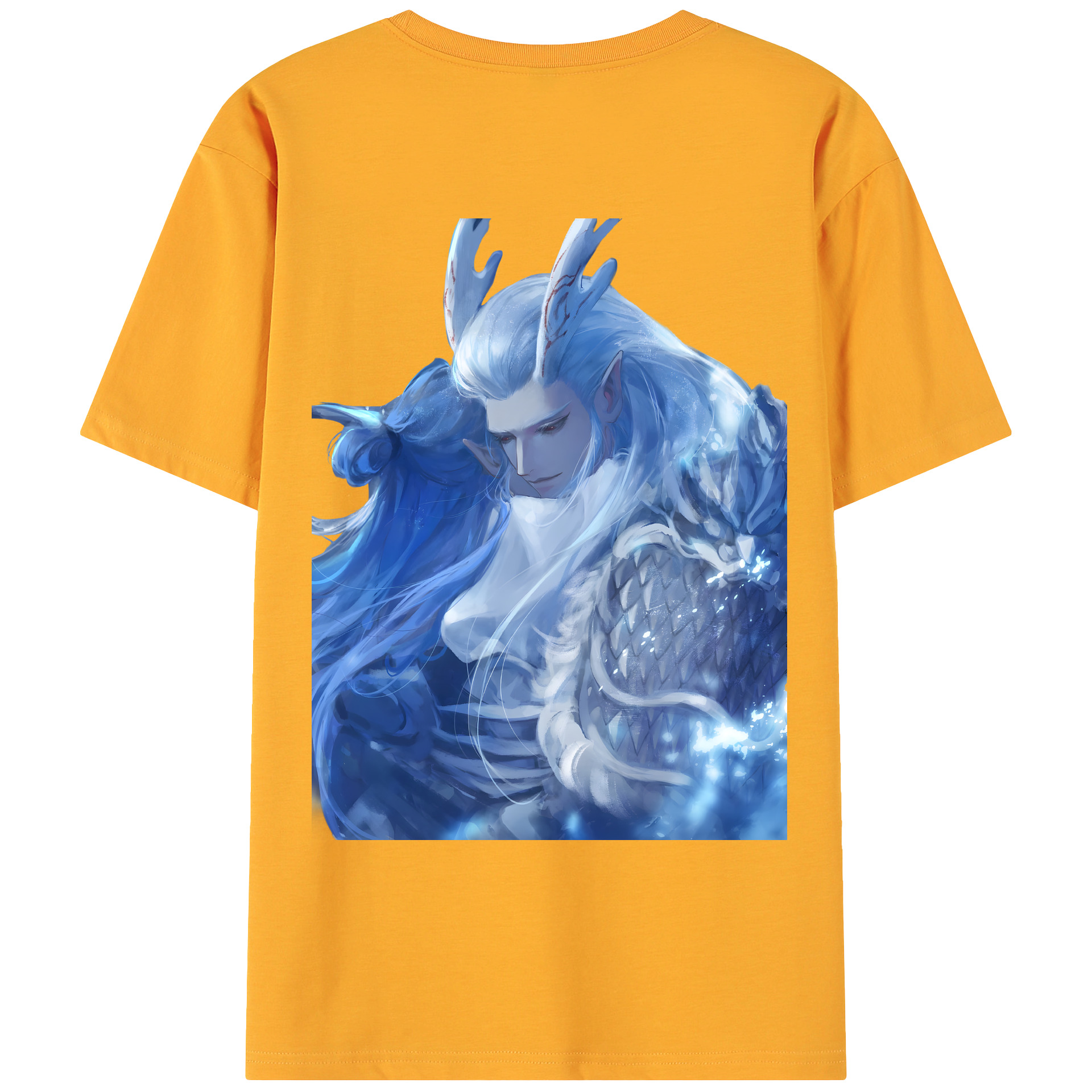 （画像用） Ne Zha 2 ナタ 魔童の大暴れ 綿100％ メンズ半袖Tシャツ（バックプリント） 通気性