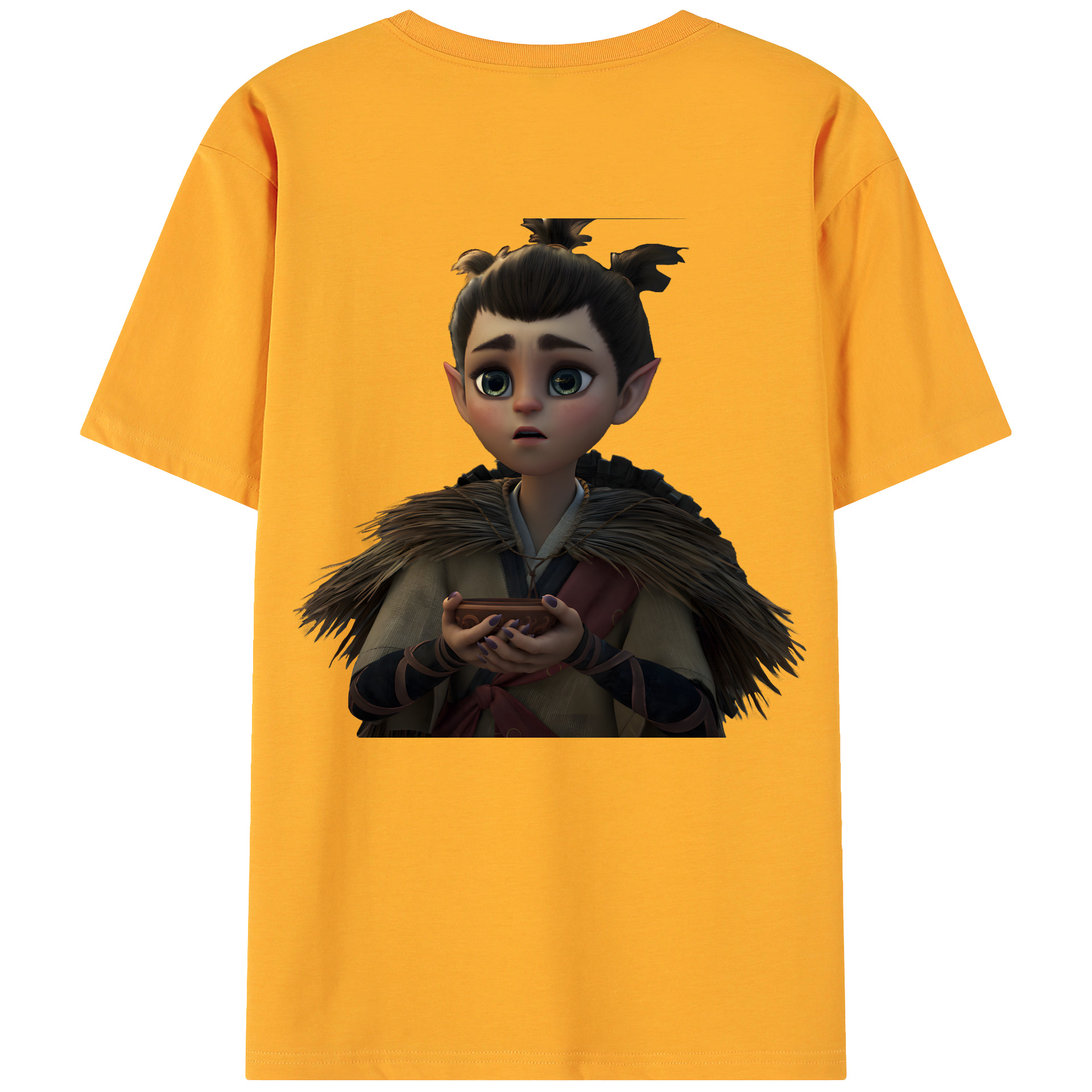 （画像用） Ne Zha 2 ナタ 魔童の大暴れ 綿100％ メンズ半袖Tシャツ（バックプリント） 通気性
