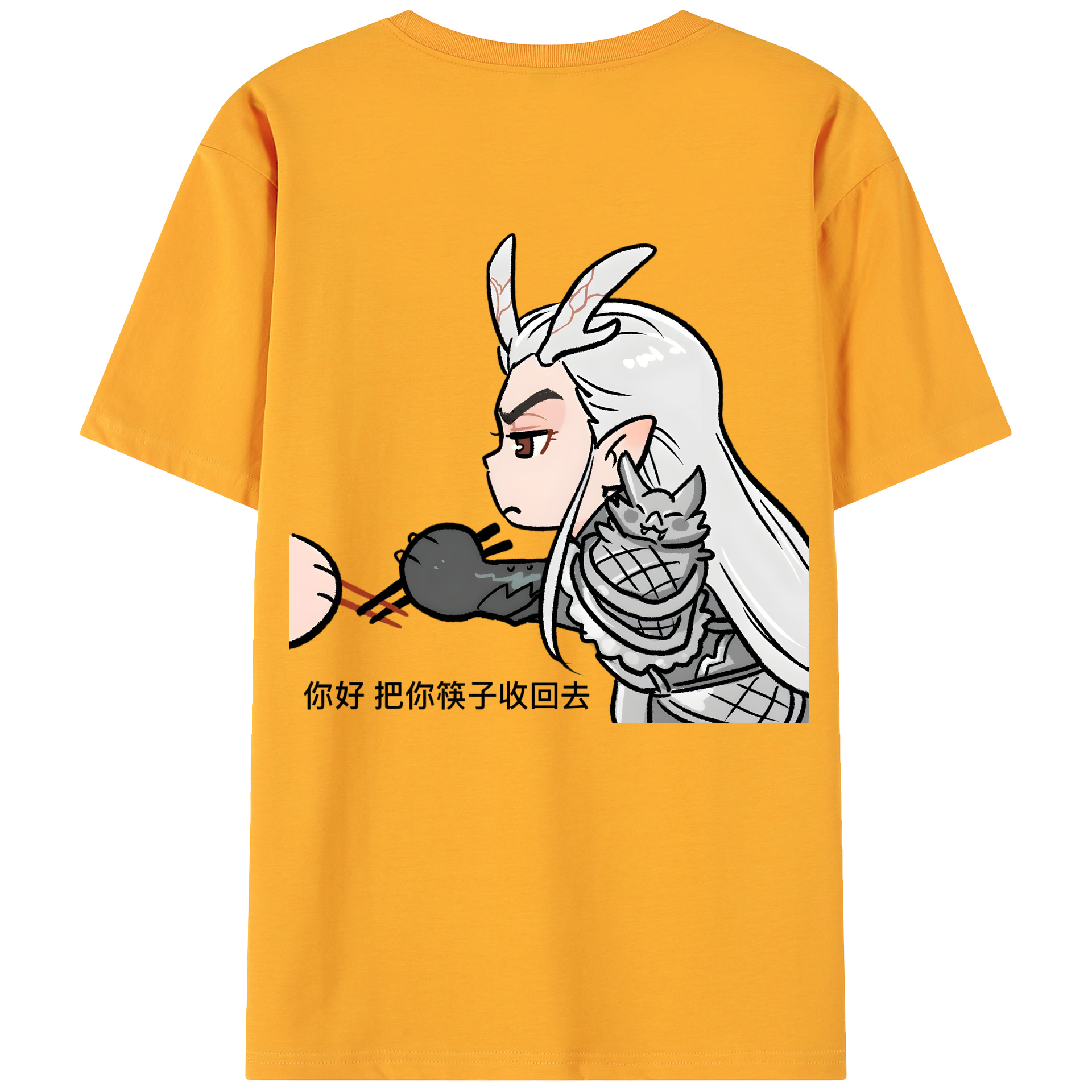 （画像用） Ne Zha 2 ナタ 魔童の大暴れ 綿100％ メンズ半袖Tシャツ（バックプリント） 通気性