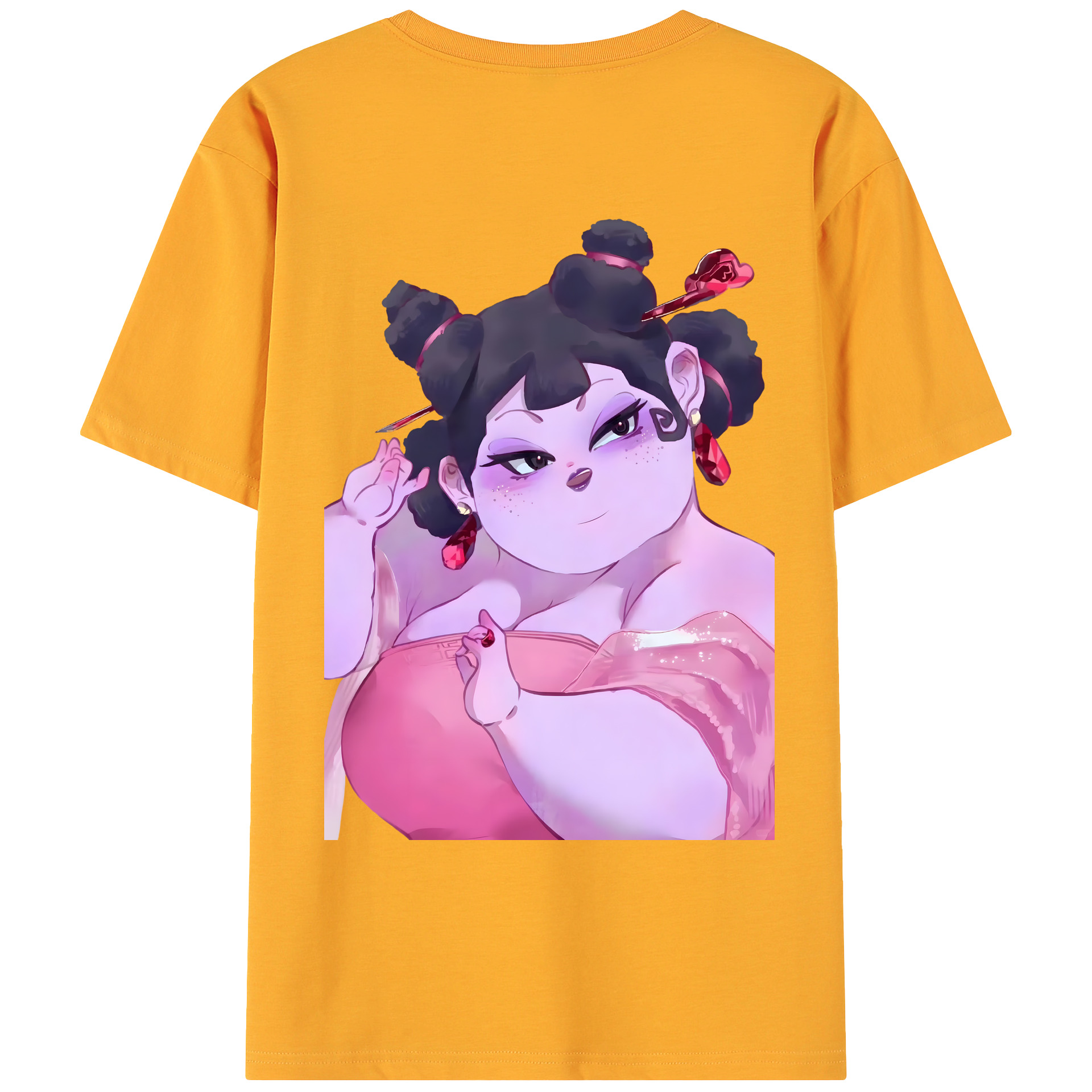 （画像用） Ne Zha 2 ナタ 魔童の大暴れ 綿100％ メンズ半袖Tシャツ（バックプリント） 通気性