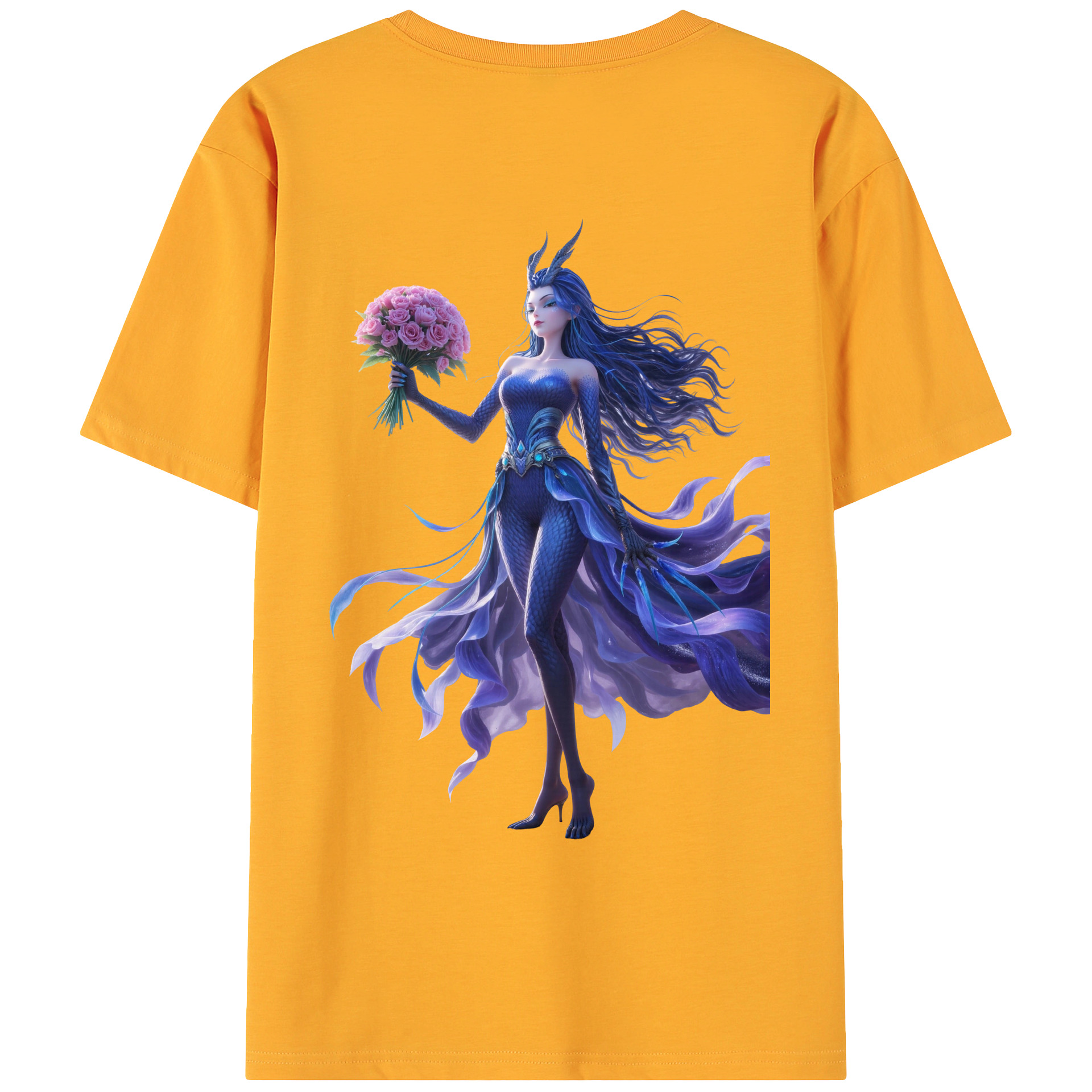 （画像用） Ne Zha 2 ナタ 魔童の大暴れ 綿100％ メンズ半袖Tシャツ（バックプリント） 通気性