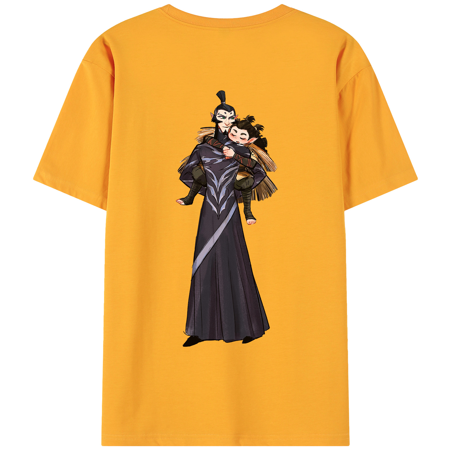 （画像用） Ne Zha 2 ナタ 魔童の大暴れ 綿100％ メンズ半袖Tシャツ（バックプリント） 通気性
