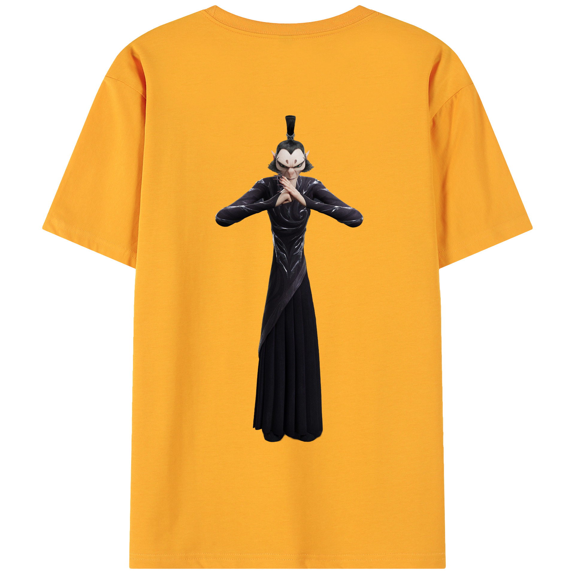 （画像用） Ne Zha 2 ナタ 魔童の大暴れ 綿100％ メンズ半袖Tシャツ（バックプリント） 通気性