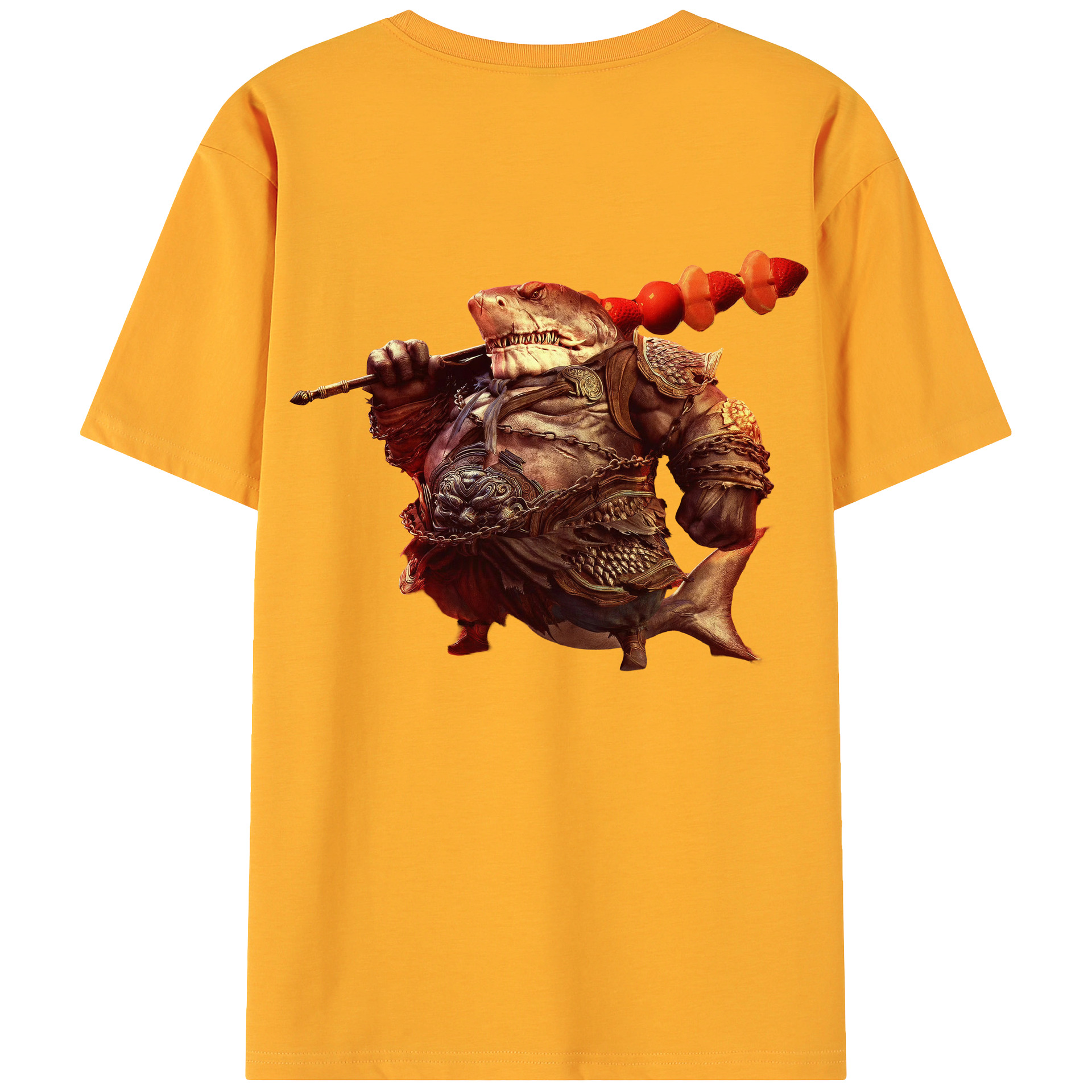 （画像用） Ne Zha 2 ナタ 魔童の大暴れ 綿100％ メンズ半袖Tシャツ（バックプリント） 通気性