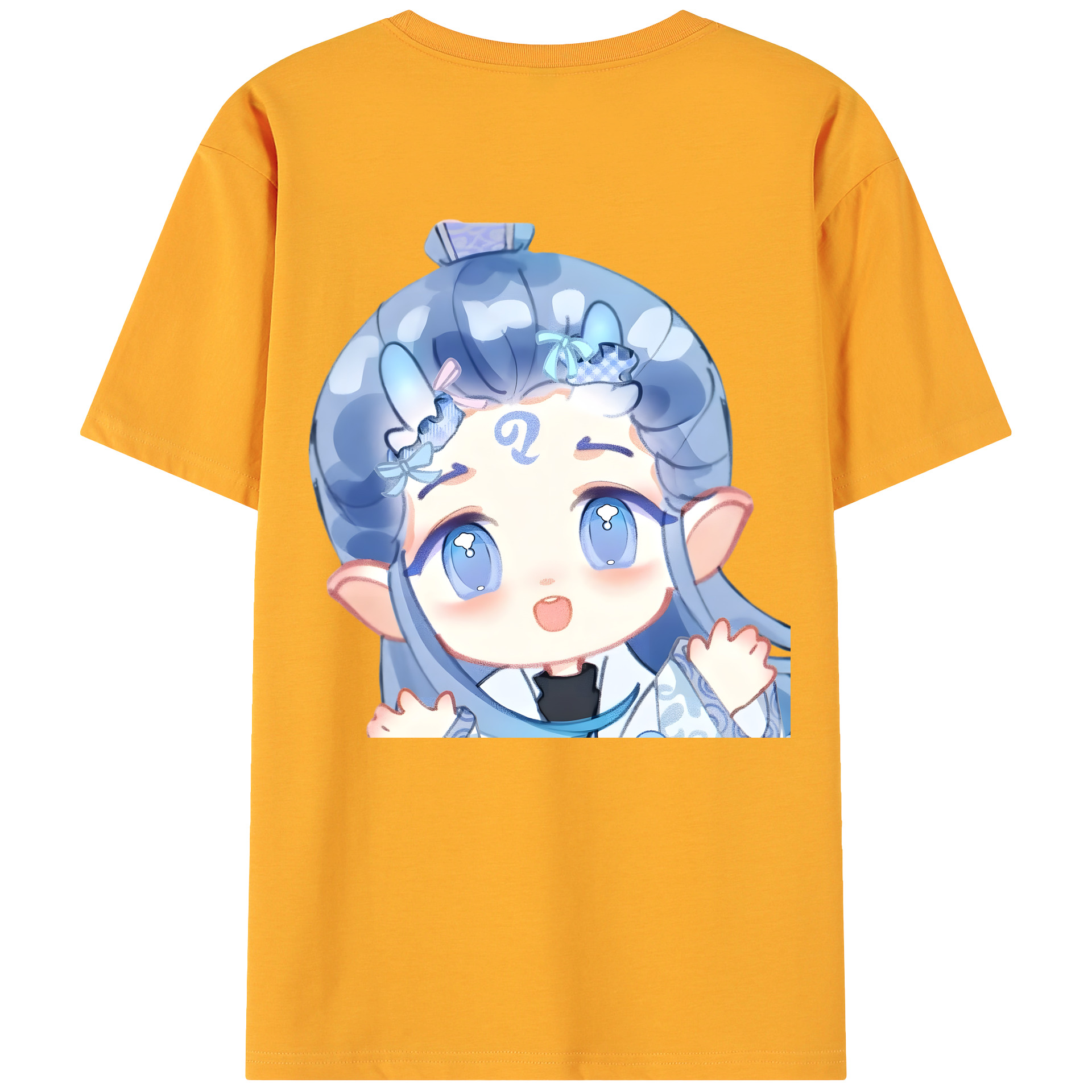（画像用） Ne Zha 2 ナタ 魔童の大暴れ 綿100％ メンズ半袖Tシャツ（バックプリント） 通気性