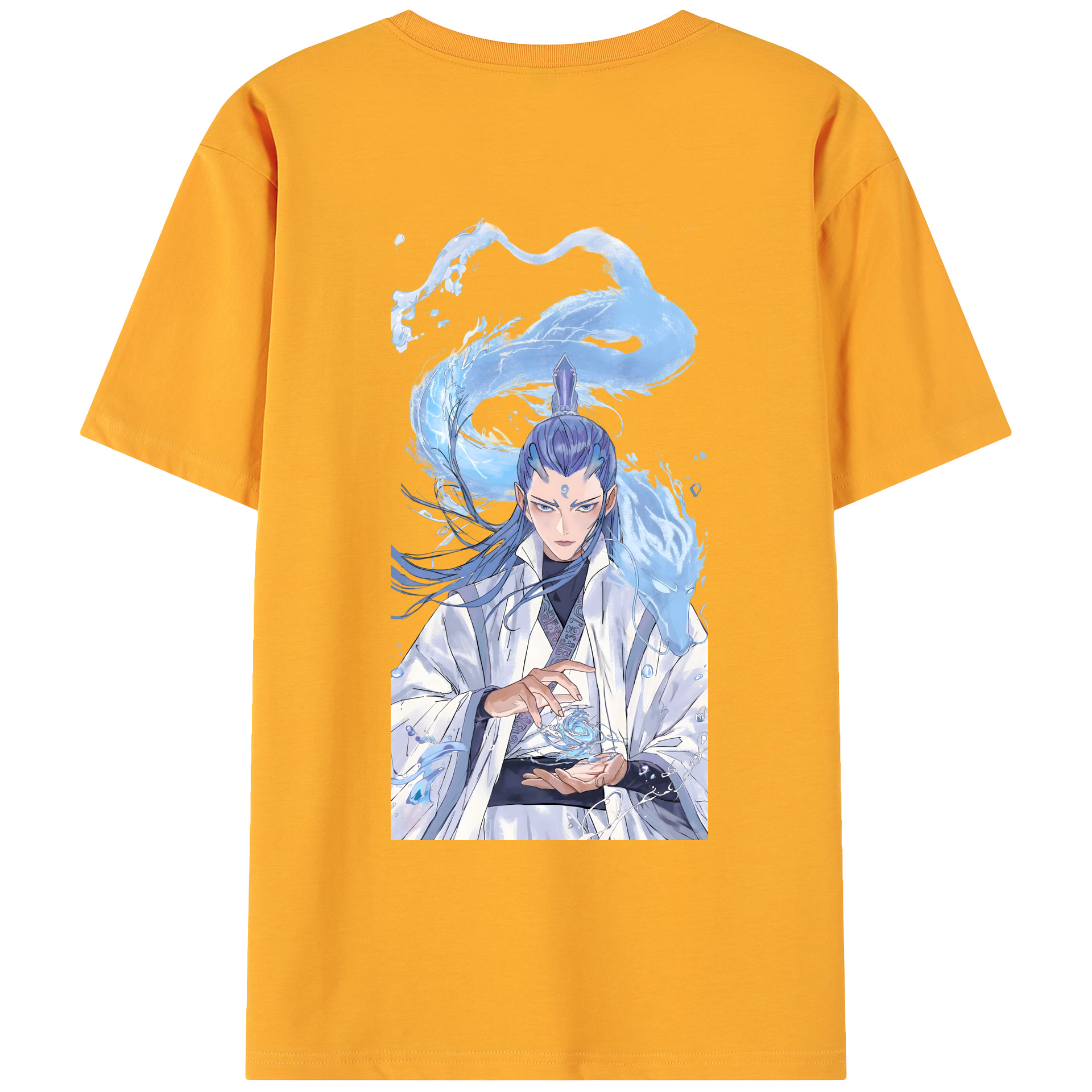 （画像用） Ne Zha 2 ナタ 魔童の大暴れ 綿100％ メンズ半袖Tシャツ（バックプリント） 通気性