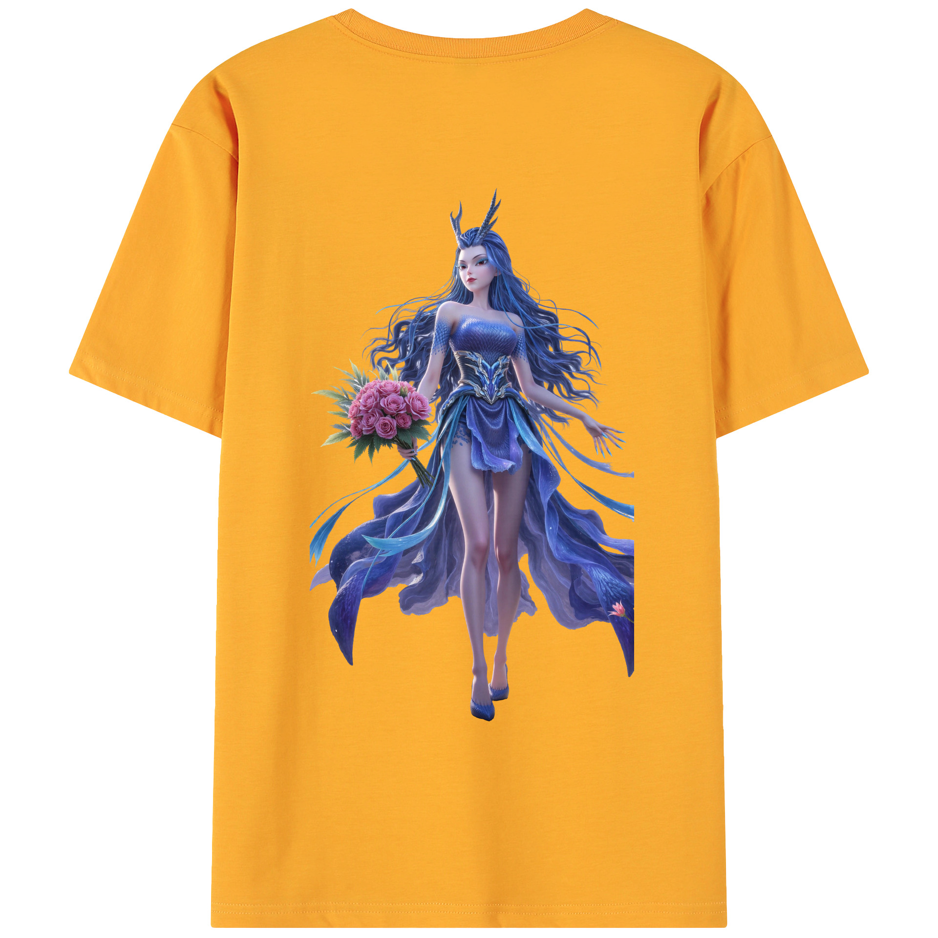 （画像用） Ne Zha 2 ナタ 魔童の大暴れ 綿100％ メンズ半袖Tシャツ（バックプリント） 通気性