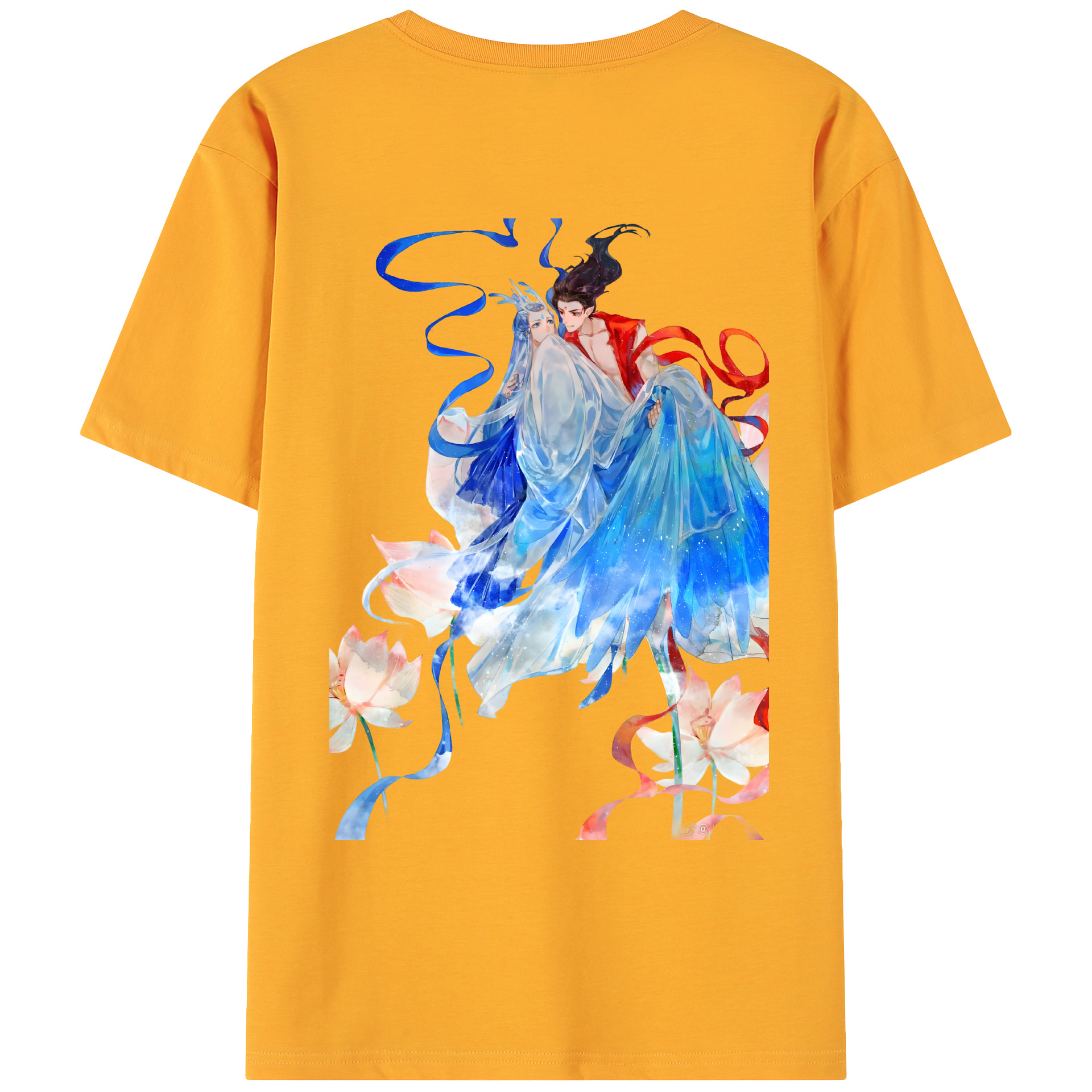 （画像用） Ne Zha 2 ナタ 魔童の大暴れ 綿100％ メンズ半袖Tシャツ（バックプリント） 通気性