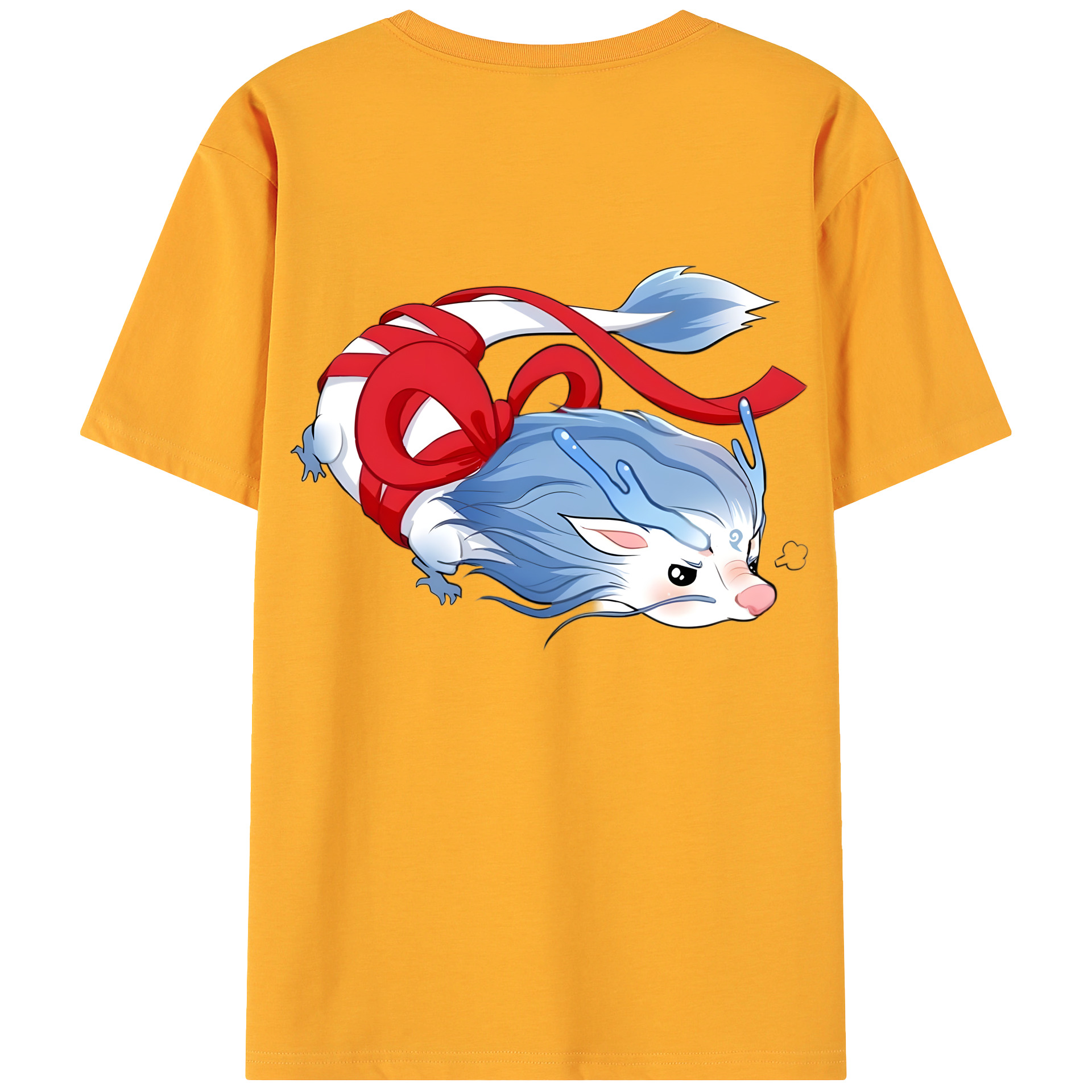 （画像用） Ne Zha 2 ナタ 魔童の大暴れ 綿100％ メンズ半袖Tシャツ（バックプリント） 通気性