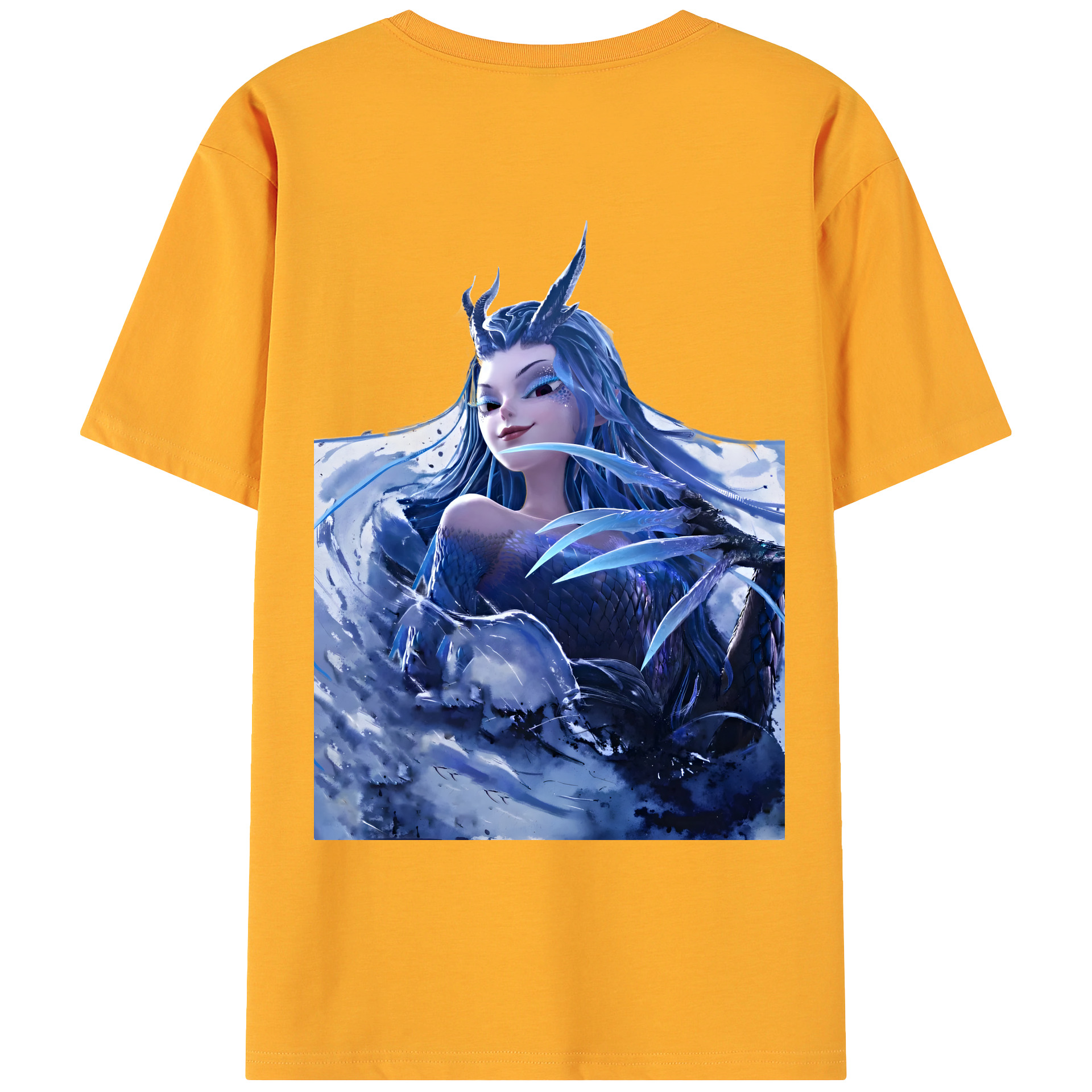 （画像用） Ne Zha 2 ナタ 魔童の大暴れ 綿100％ メンズ半袖Tシャツ（バックプリント） 通気性
