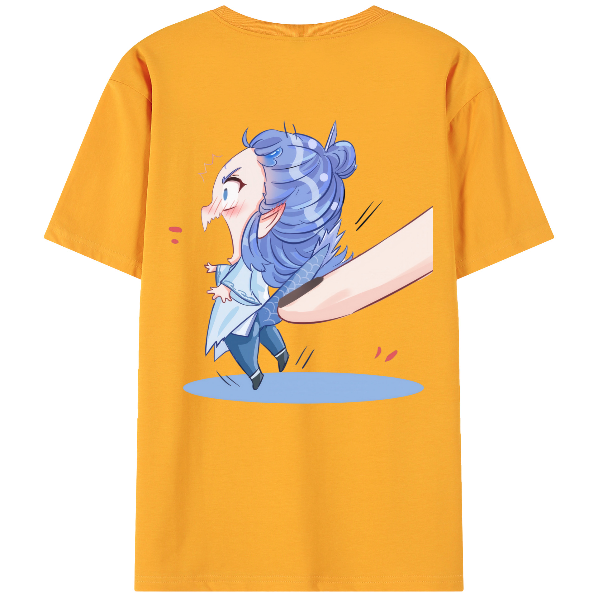 （画像用） Ne Zha 2 ナタ 魔童の大暴れ 綿100％ メンズ半袖Tシャツ（バックプリント） 通気性