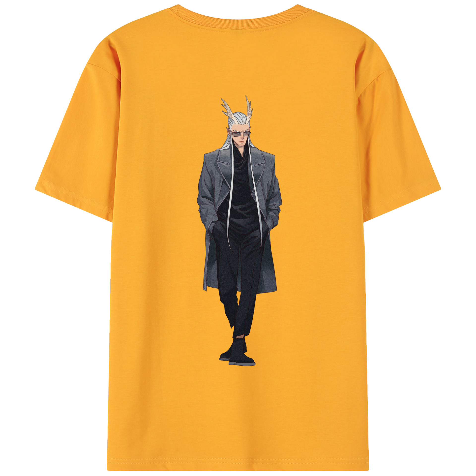 （画像用） Ne Zha 2 ナタ 魔童の大暴れ 綿100％ メンズ半袖Tシャツ（バックプリント） 通気性