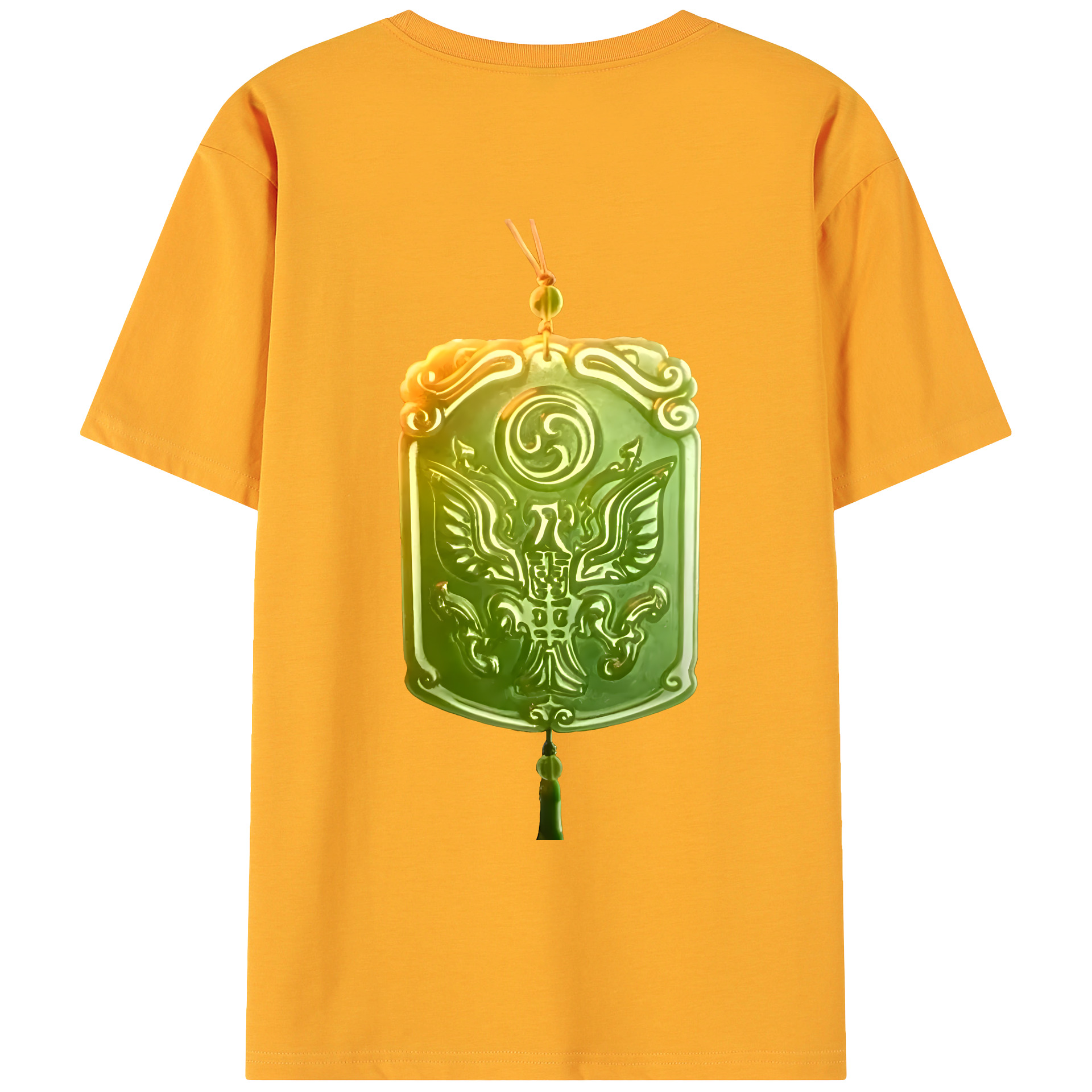 （画像用） Ne Zha 2 ナタ 魔童の大暴れ 綿100％ メンズ半袖Tシャツ（バックプリント） 通気性