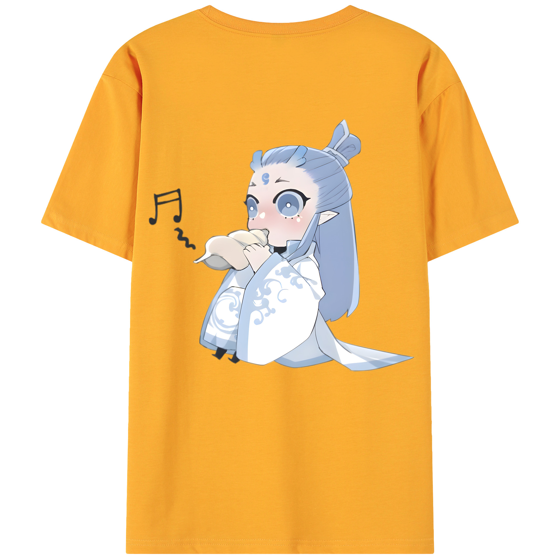 （画像用） Ne Zha 2 ナタ 魔童の大暴れ 綿100％ メンズ半袖Tシャツ（バックプリント） 通気性