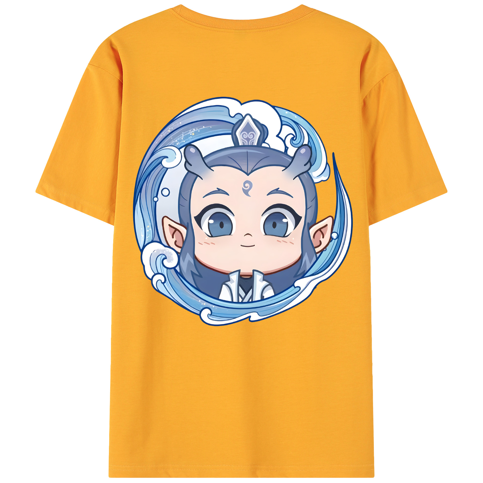 （画像用） Ne Zha 2 ナタ 魔童の大暴れ 綿100％ メンズ半袖Tシャツ（バックプリント） 通気性