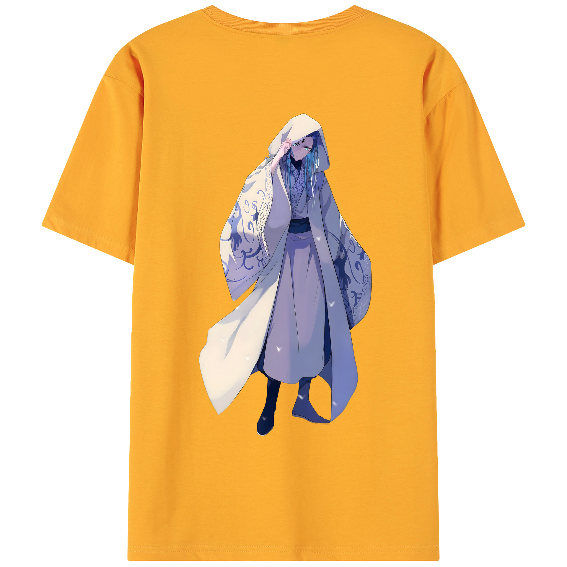 （画像用） Ne Zha 2 ナタ 魔童の大暴れ 綿100％ メンズ半袖Tシャツ（バックプリント） 通気性