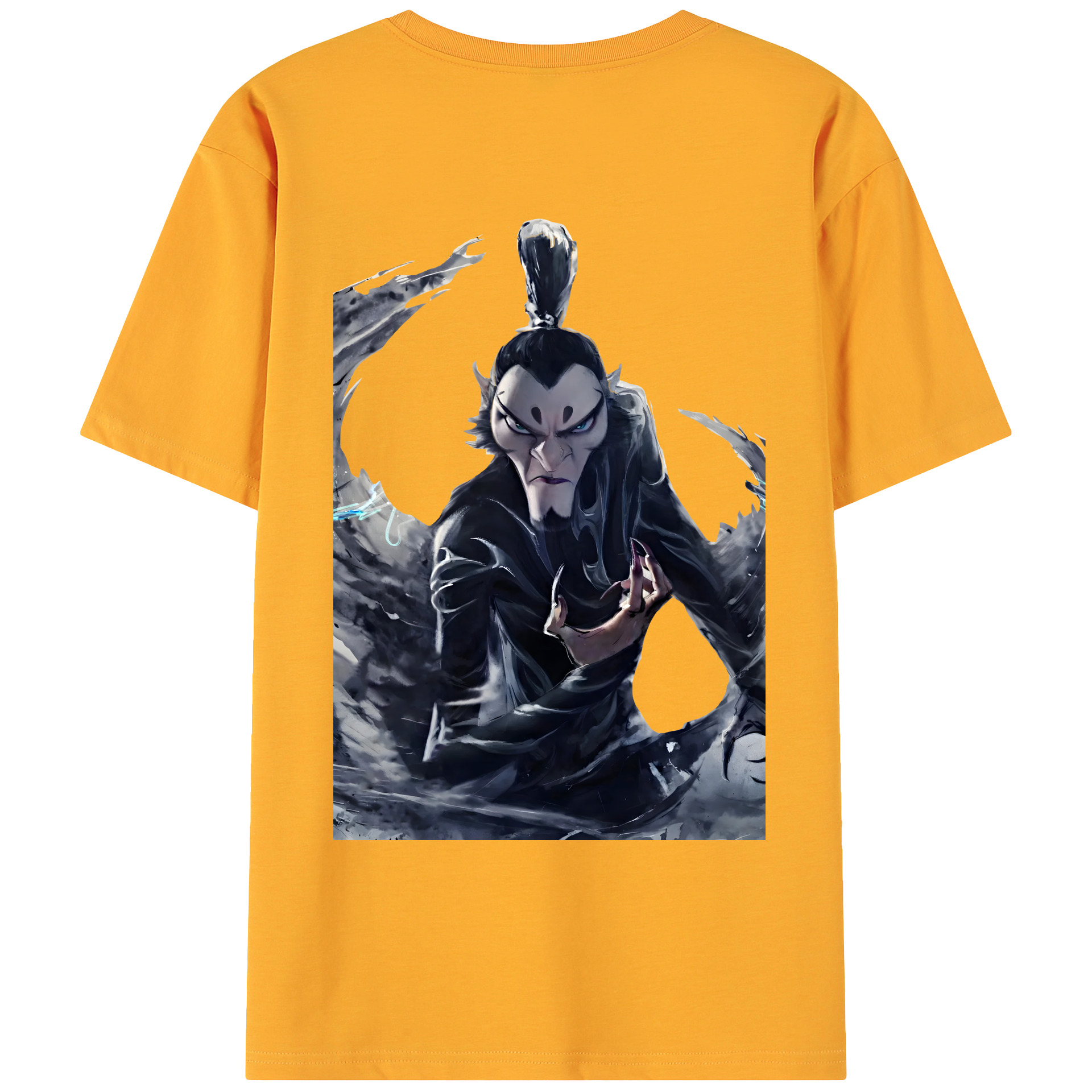 （画像用） Ne Zha 2 ナタ 魔童の大暴れ 綿100％ メンズ半袖Tシャツ（バックプリント） 通気性