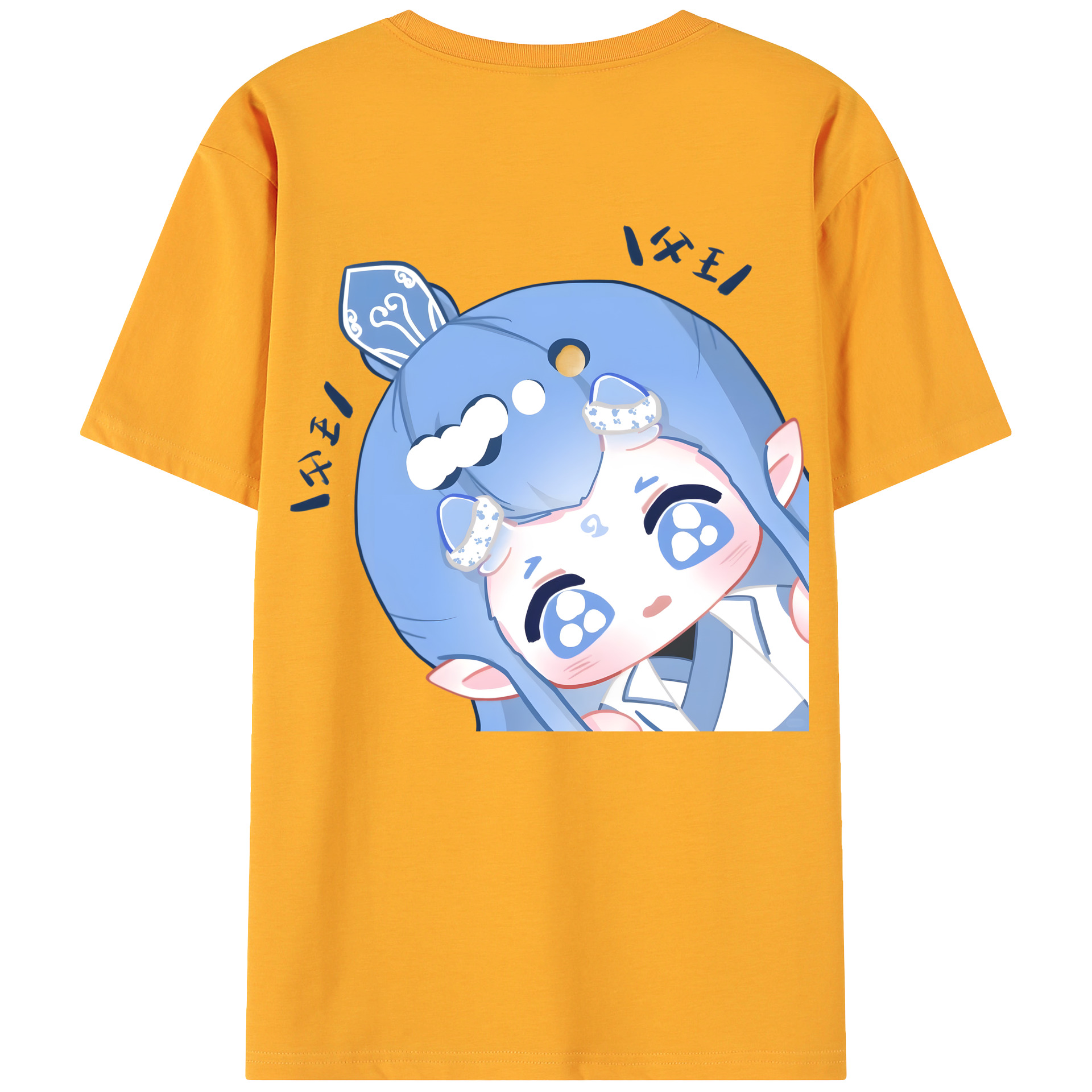 （画像用） Ne Zha 2 ナタ 魔童の大暴れ 綿100％ メンズ半袖Tシャツ（バックプリント） 通気性