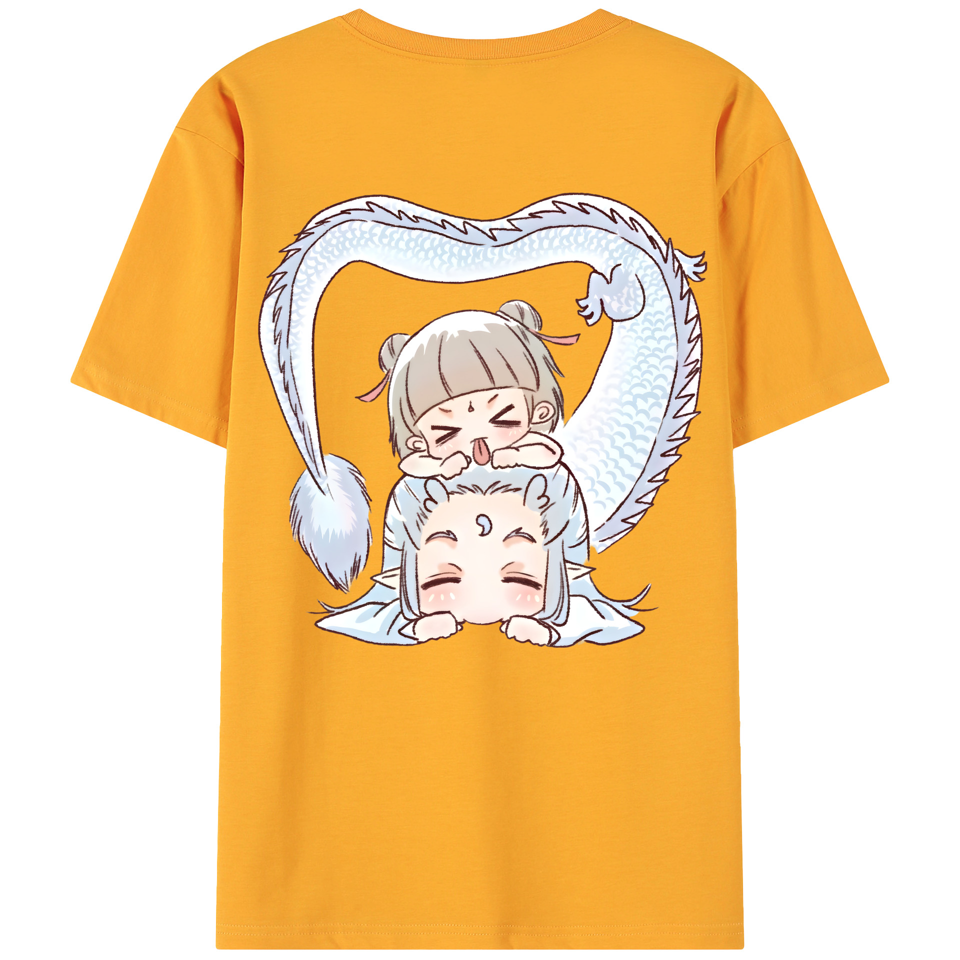 （画像用） Ne Zha 2 ナタ 魔童の大暴れ 綿100％ メンズ半袖Tシャツ（バックプリント） 通気性