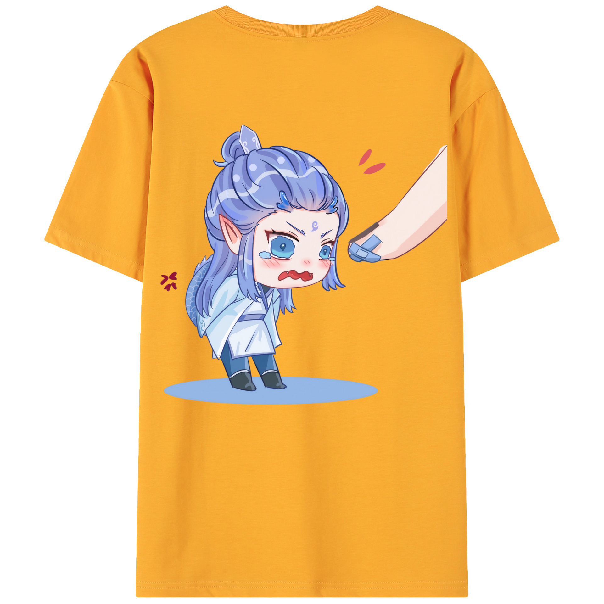 （画像用） Ne Zha 2 ナタ 魔童の大暴れ 綿100％ メンズ半袖Tシャツ（バックプリント） 通気性