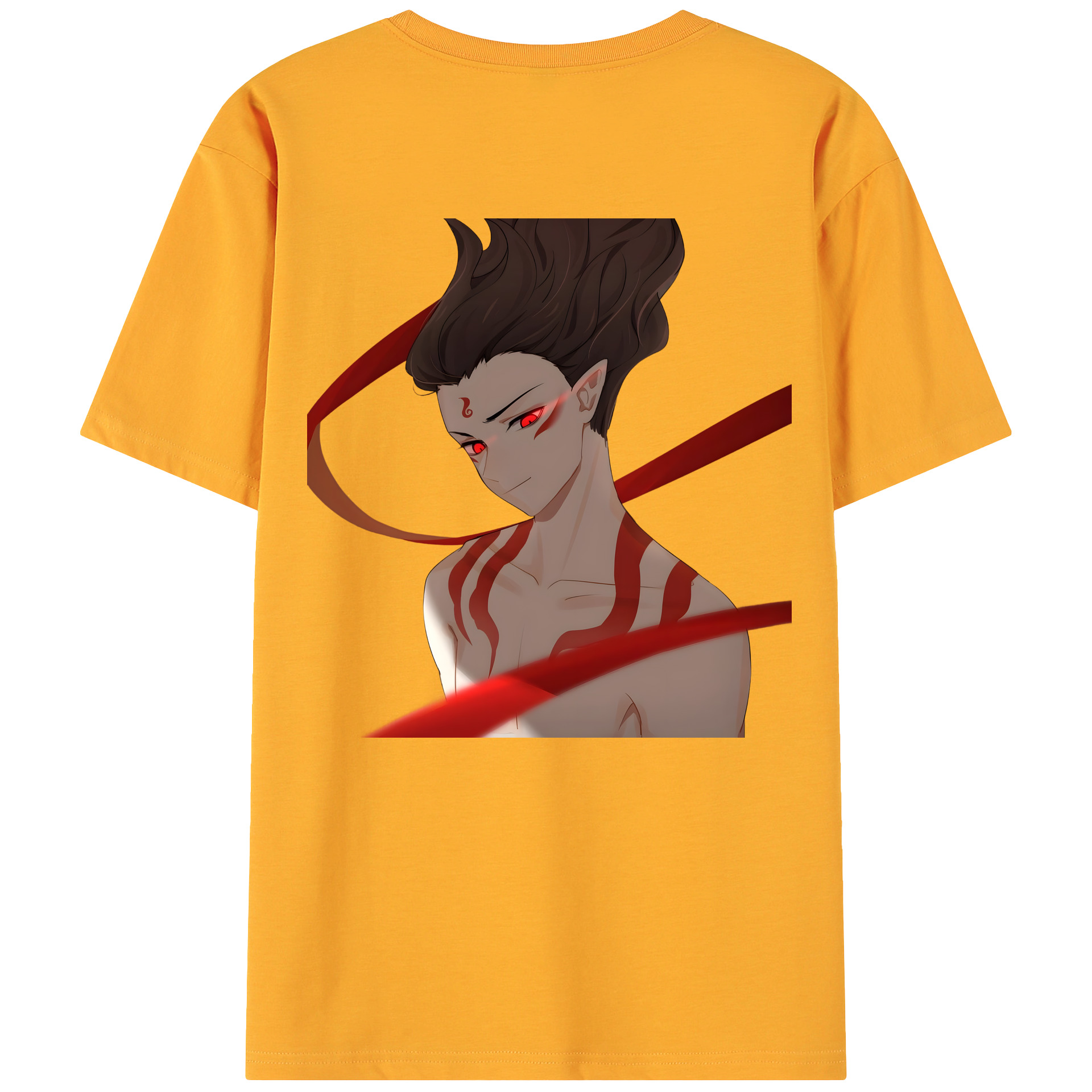 （画像用） Ne Zha 2 ナタ 魔童の大暴れ 綿100％ メンズ半袖Tシャツ（バックプリント） 通気性