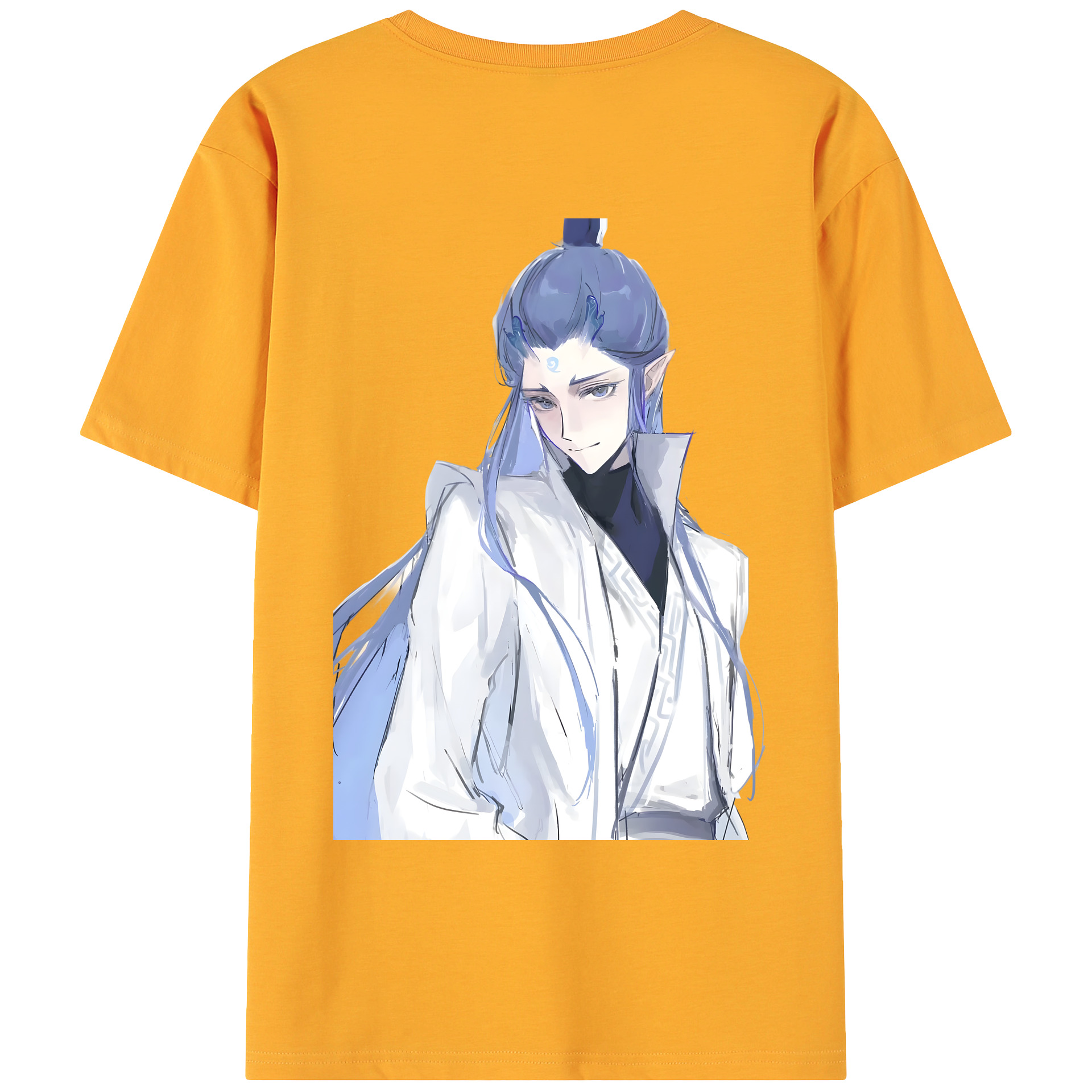 （画像用） Ne Zha 2 ナタ 魔童の大暴れ 綿100％ メンズ半袖Tシャツ（バックプリント） 通気性