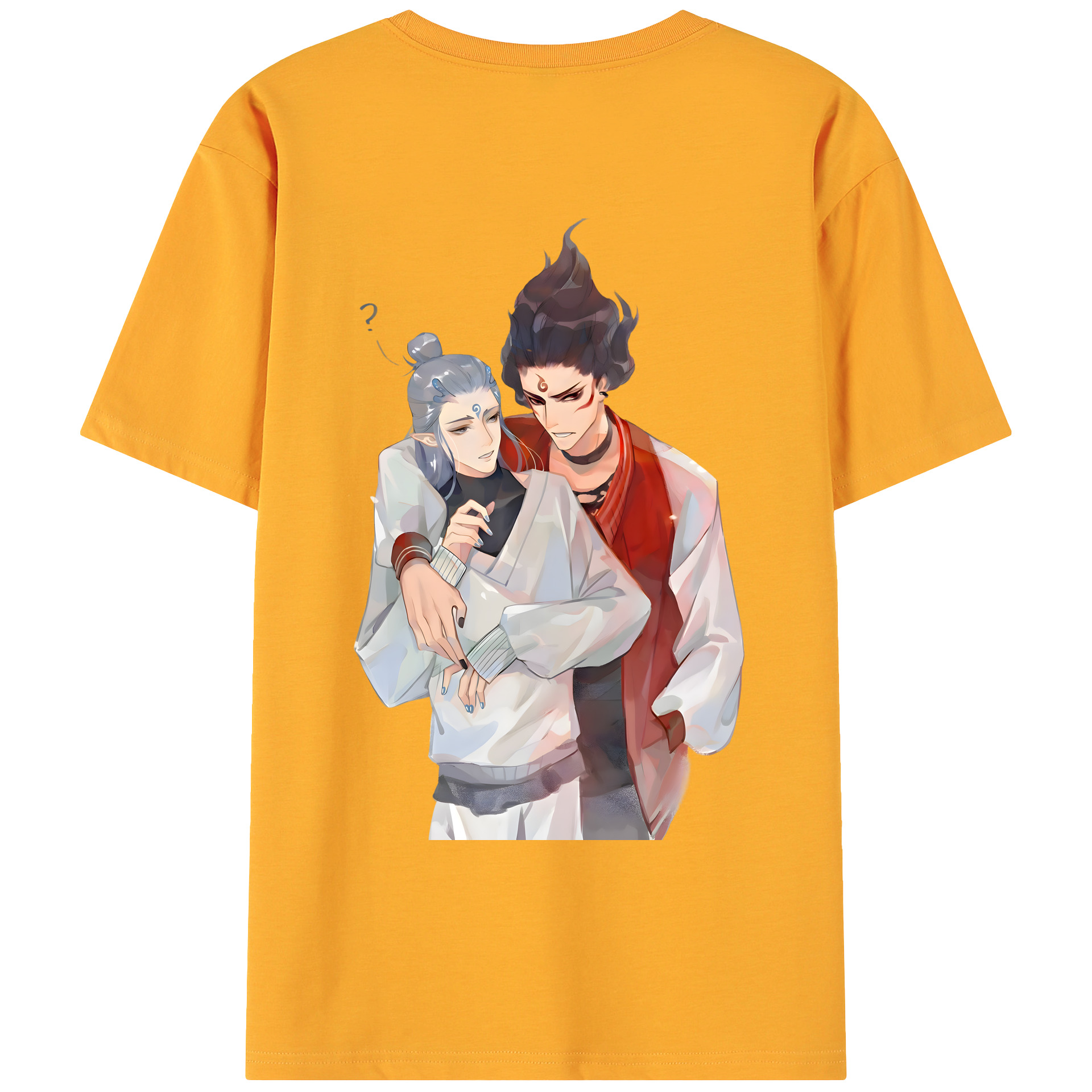 （画像用） Ne Zha 2 ナタ 魔童の大暴れ 綿100％ メンズ半袖Tシャツ（バックプリント） 通気性