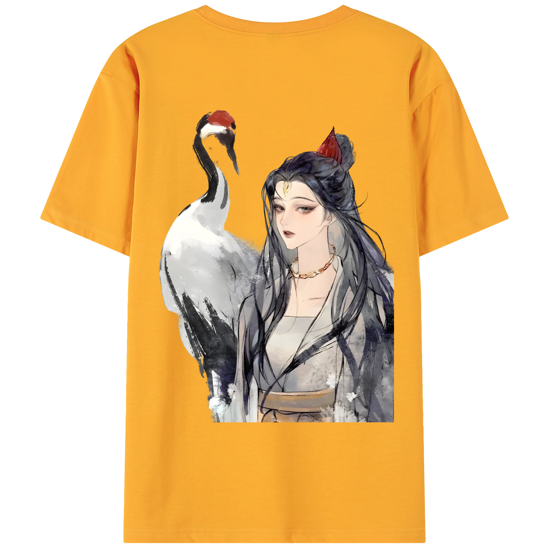 （画像用） Ne Zha 2 ナタ 魔童の大暴れ 綿100％ メンズ半袖Tシャツ（バックプリント） 通気性