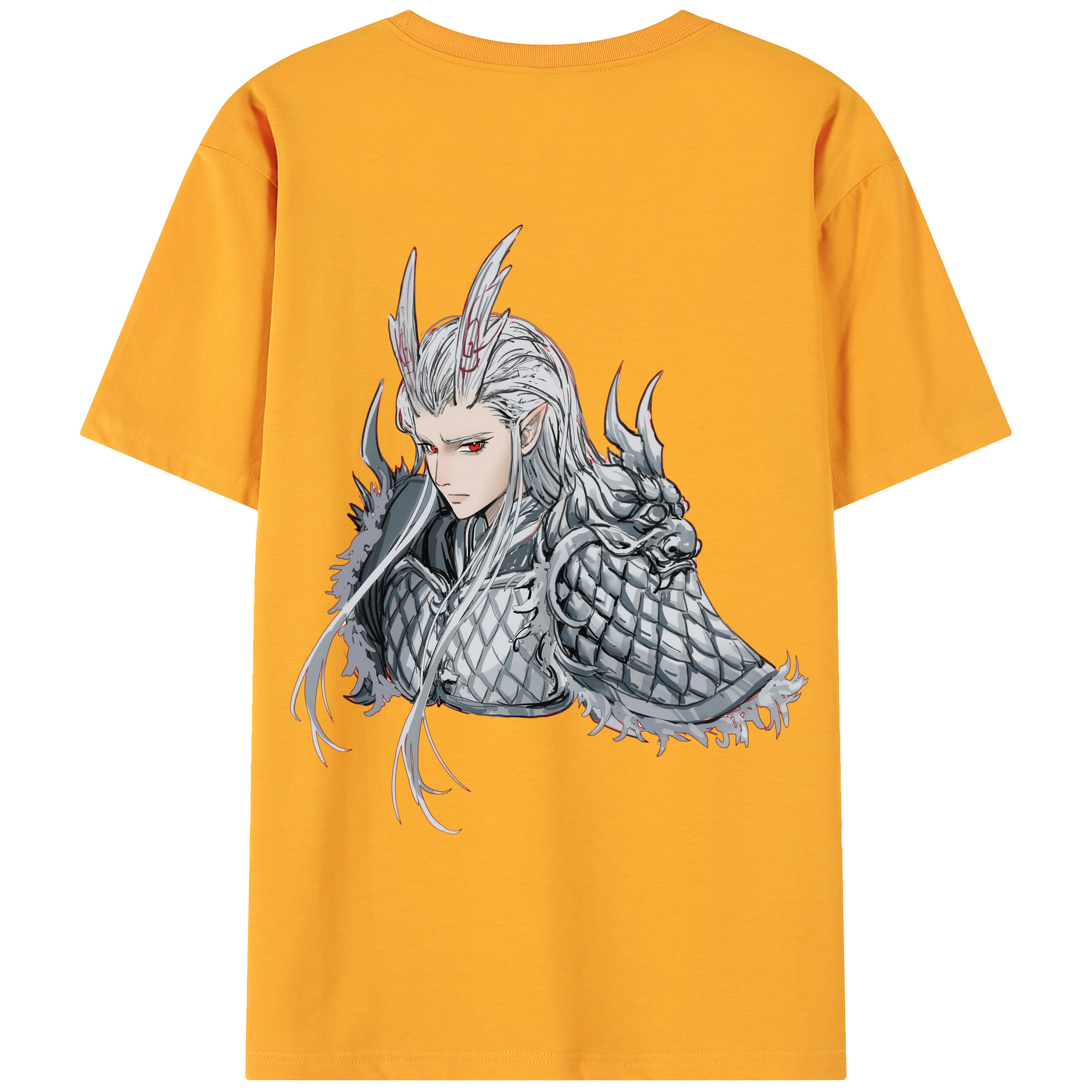 （画像用） Ne Zha 2 ナタ 魔童の大暴れ 綿100％ メンズ半袖Tシャツ（バックプリント） 通気性