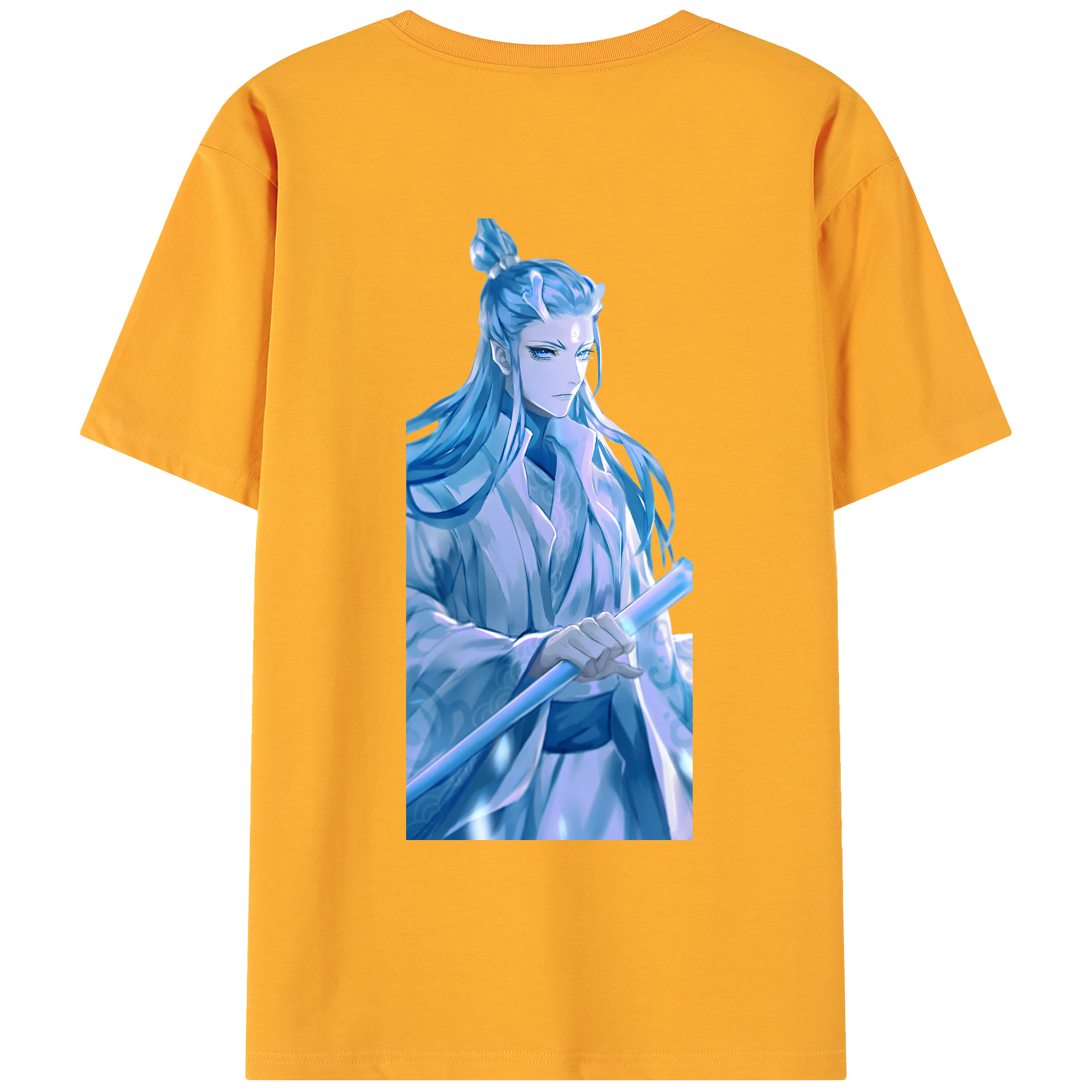 （画像用） Ne Zha 2 ナタ 魔童の大暴れ 綿100％ メンズ半袖Tシャツ（バックプリント） 通気性