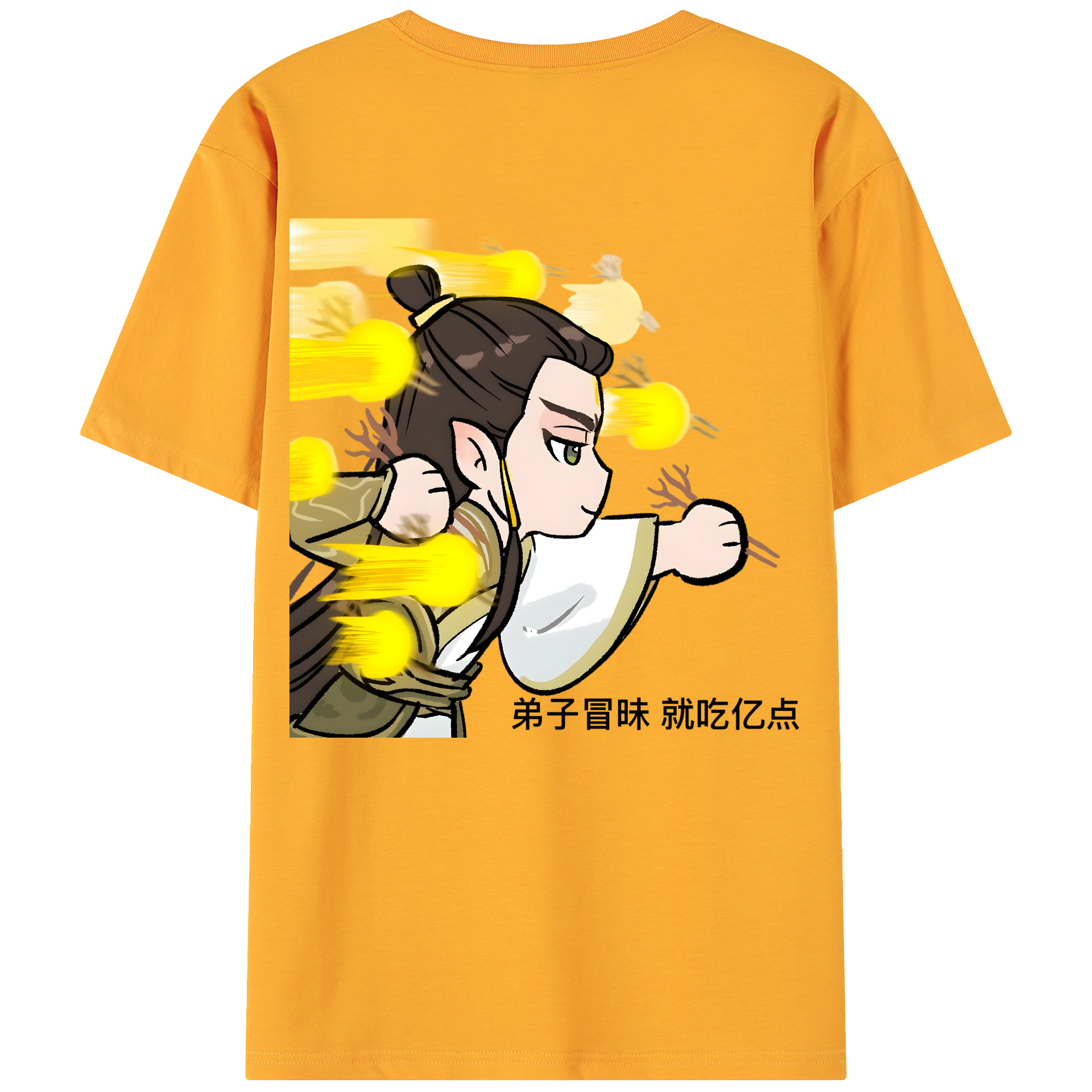 （画像用） Ne Zha 2 ナタ 魔童の大暴れ 綿100％ メンズ半袖Tシャツ（バックプリント） 通気性