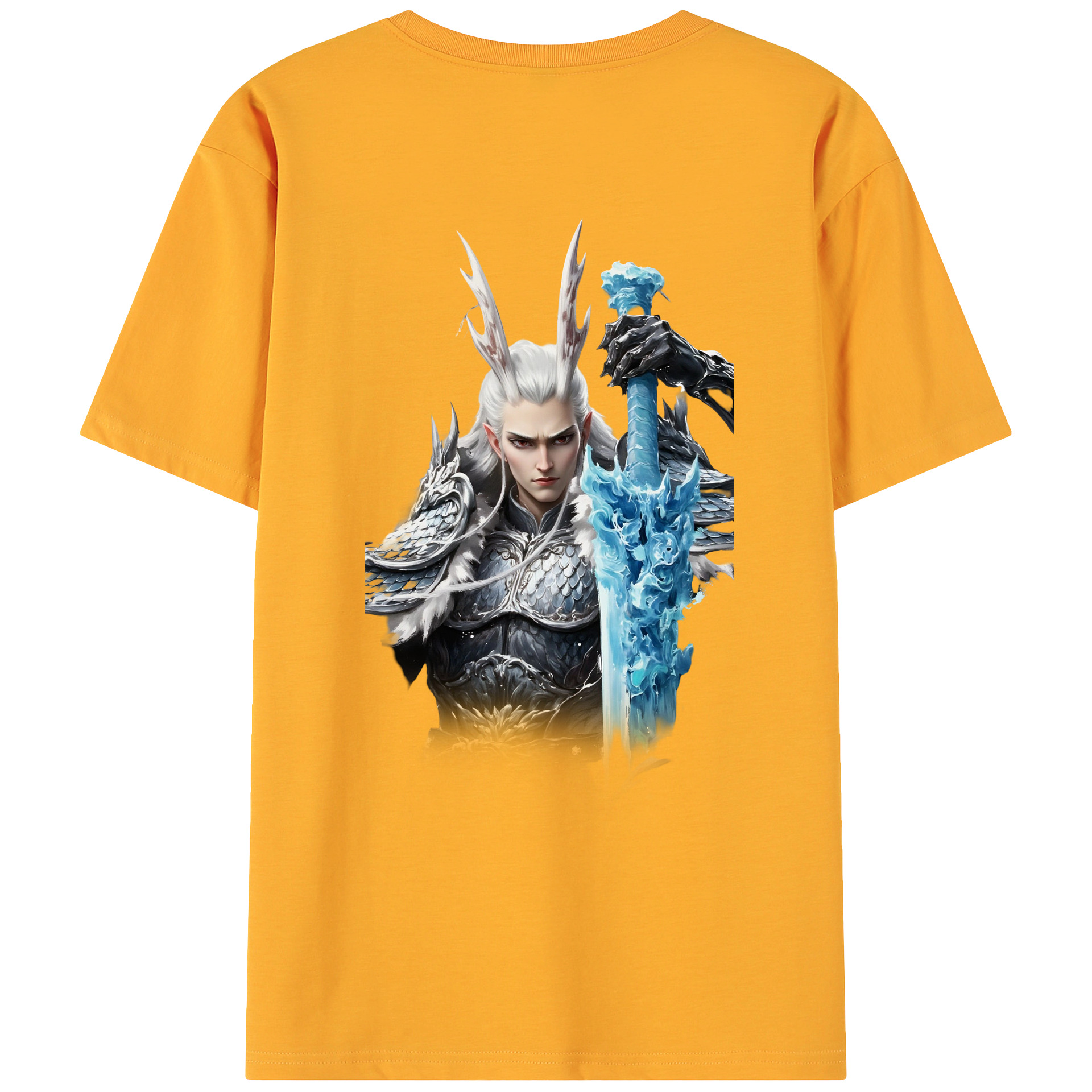 （画像用） Ne Zha 2 ナタ 魔童の大暴れ 綿100％ メンズ半袖Tシャツ（バックプリント） 通気性