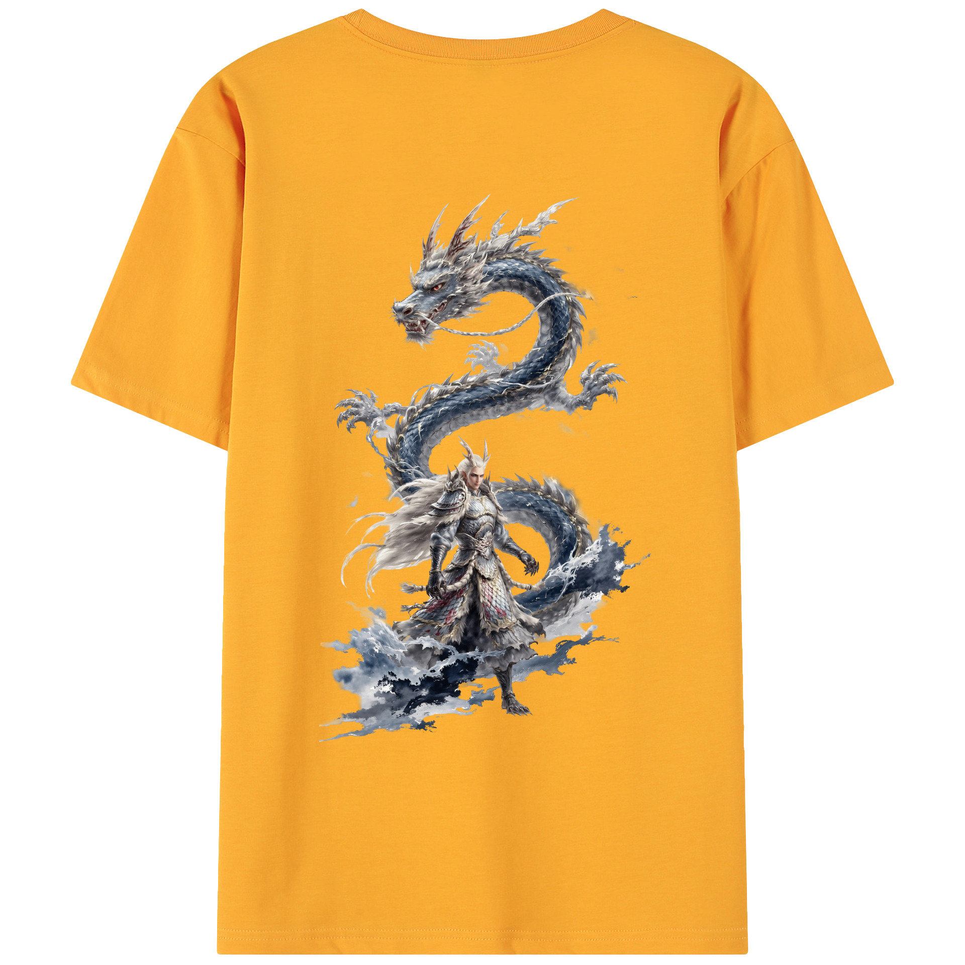 （画像用） Ne Zha 2 ナタ 魔童の大暴れ 綿100％ メンズ半袖Tシャツ（バックプリント） 通気性