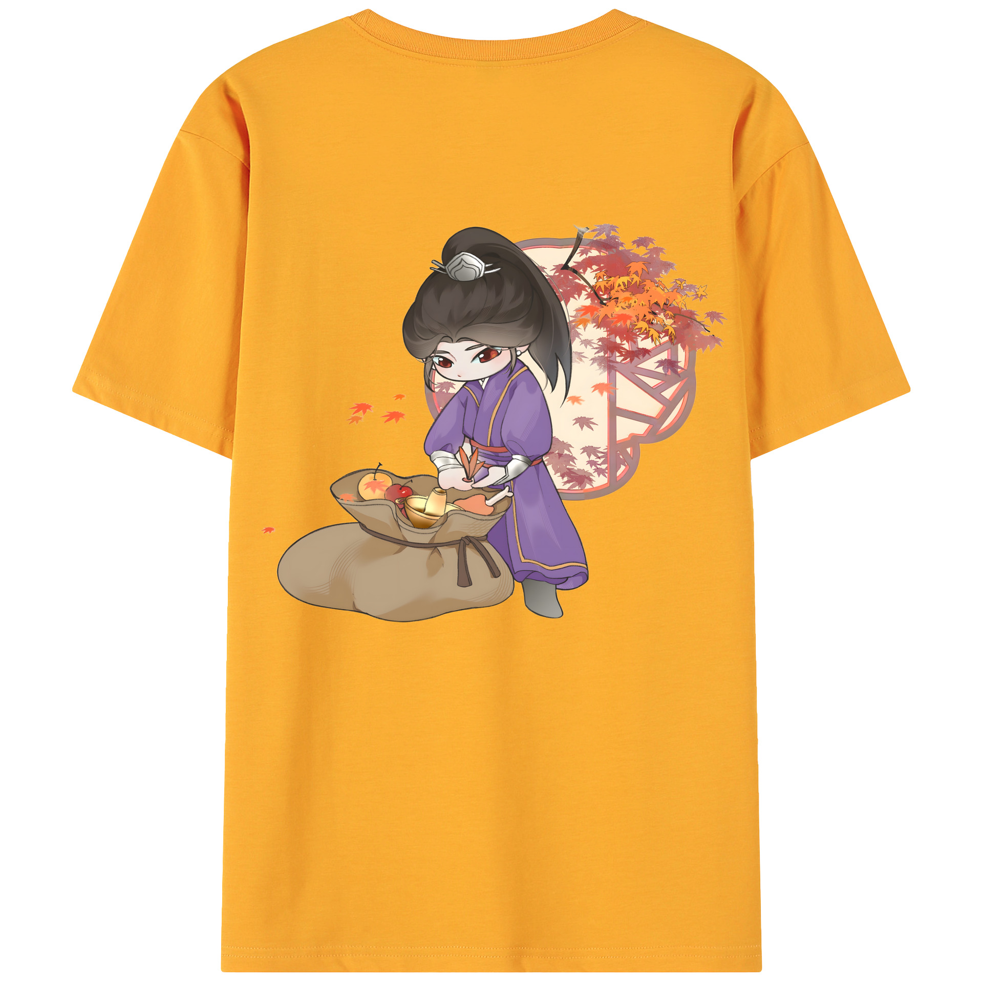（画像用） Ne Zha 2 ナタ 魔童の大暴れ 綿100％ メンズ半袖Tシャツ（バックプリント） 通気性
