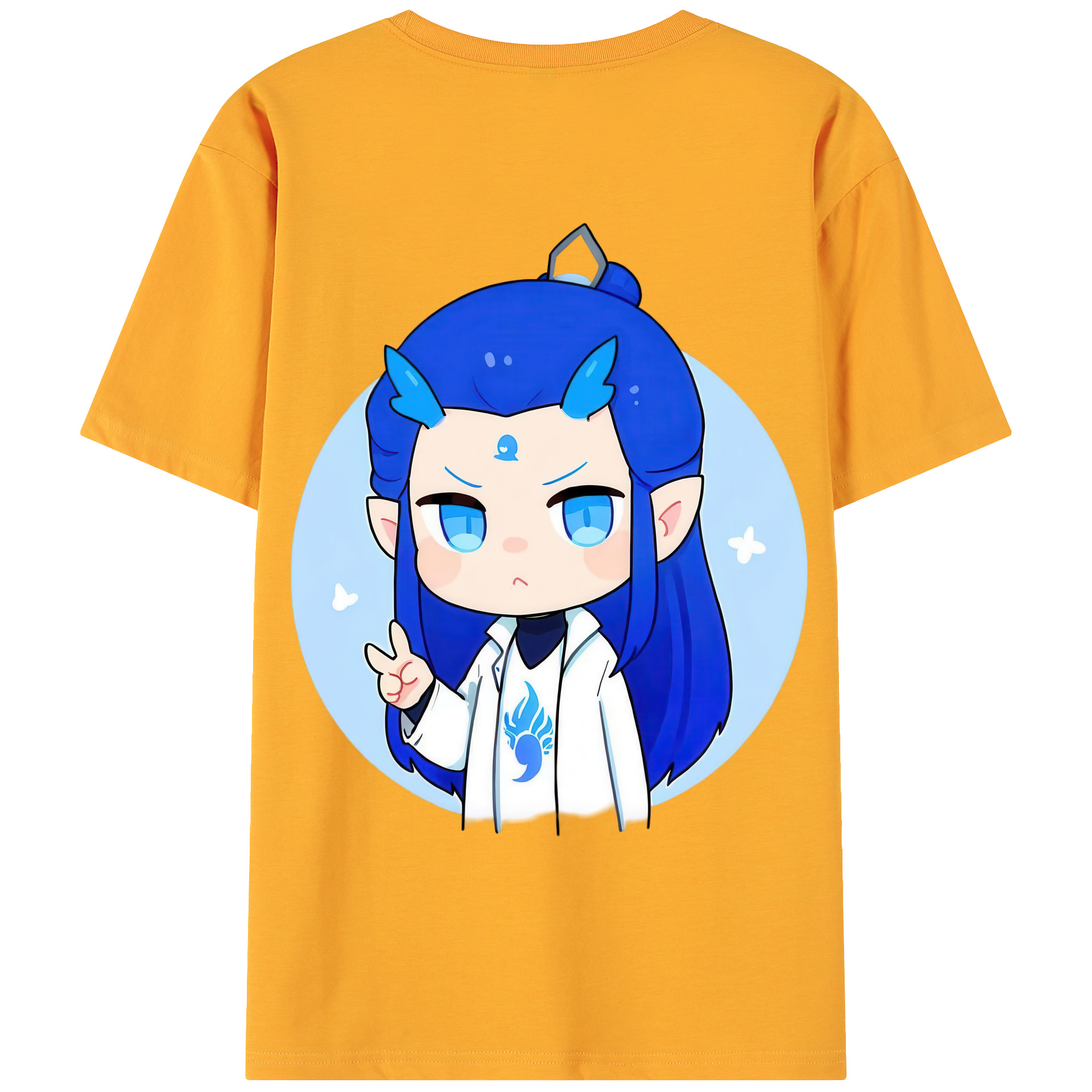 （画像用） Ne Zha 2 ナタ 魔童の大暴れ 綿100％ メンズ半袖Tシャツ（バックプリント） 通気性