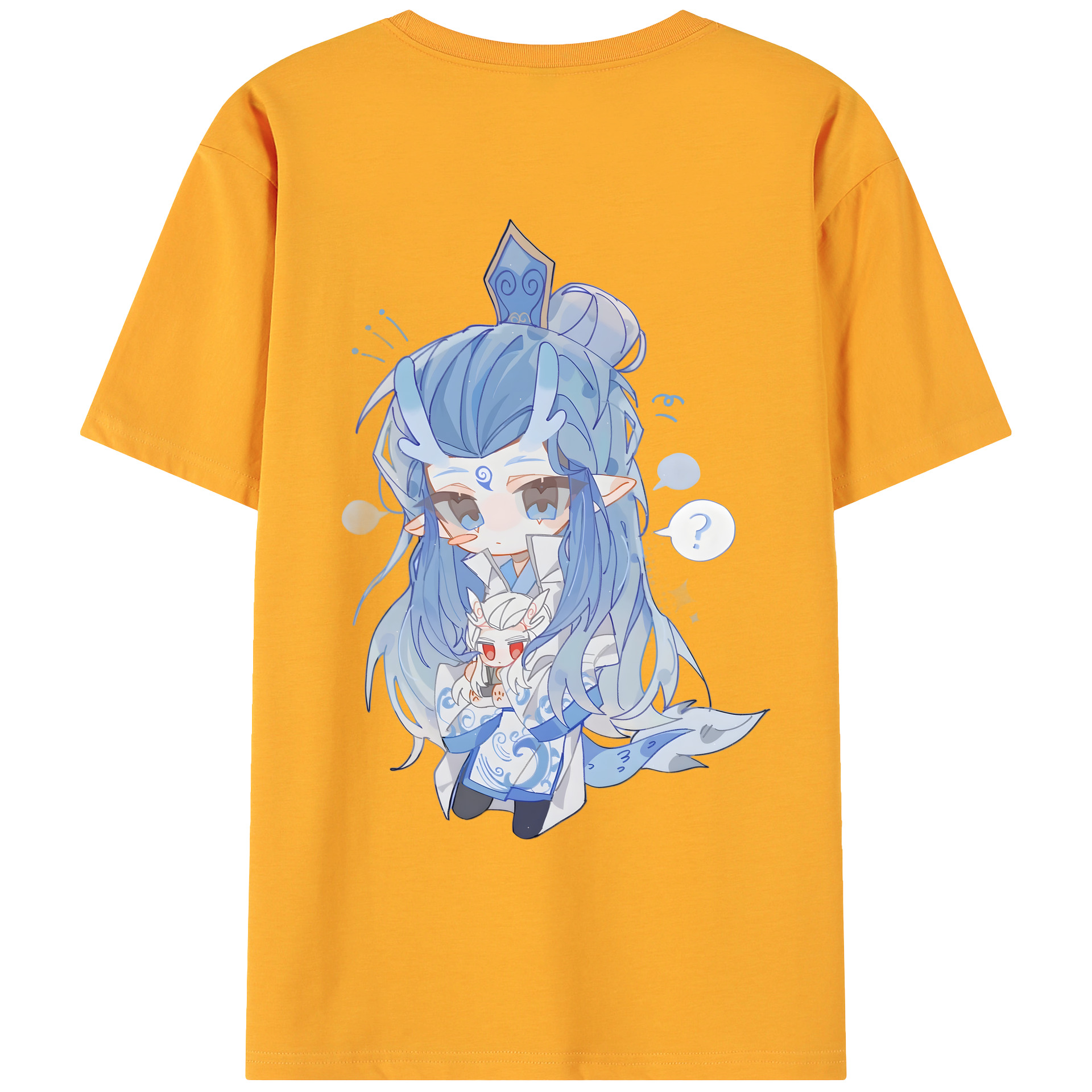 （画像用） Ne Zha 2 ナタ 魔童の大暴れ 綿100％ メンズ半袖Tシャツ（バックプリント） 通気性