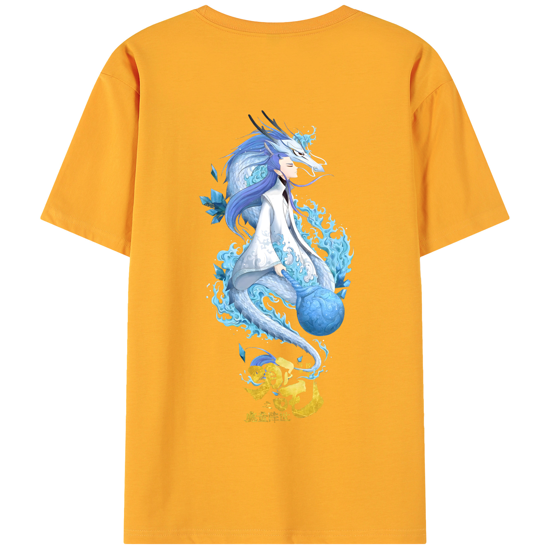 （画像用） Ne Zha 2 ナタ 魔童の大暴れ 綿100％ メンズ半袖Tシャツ（バックプリント） 通気性